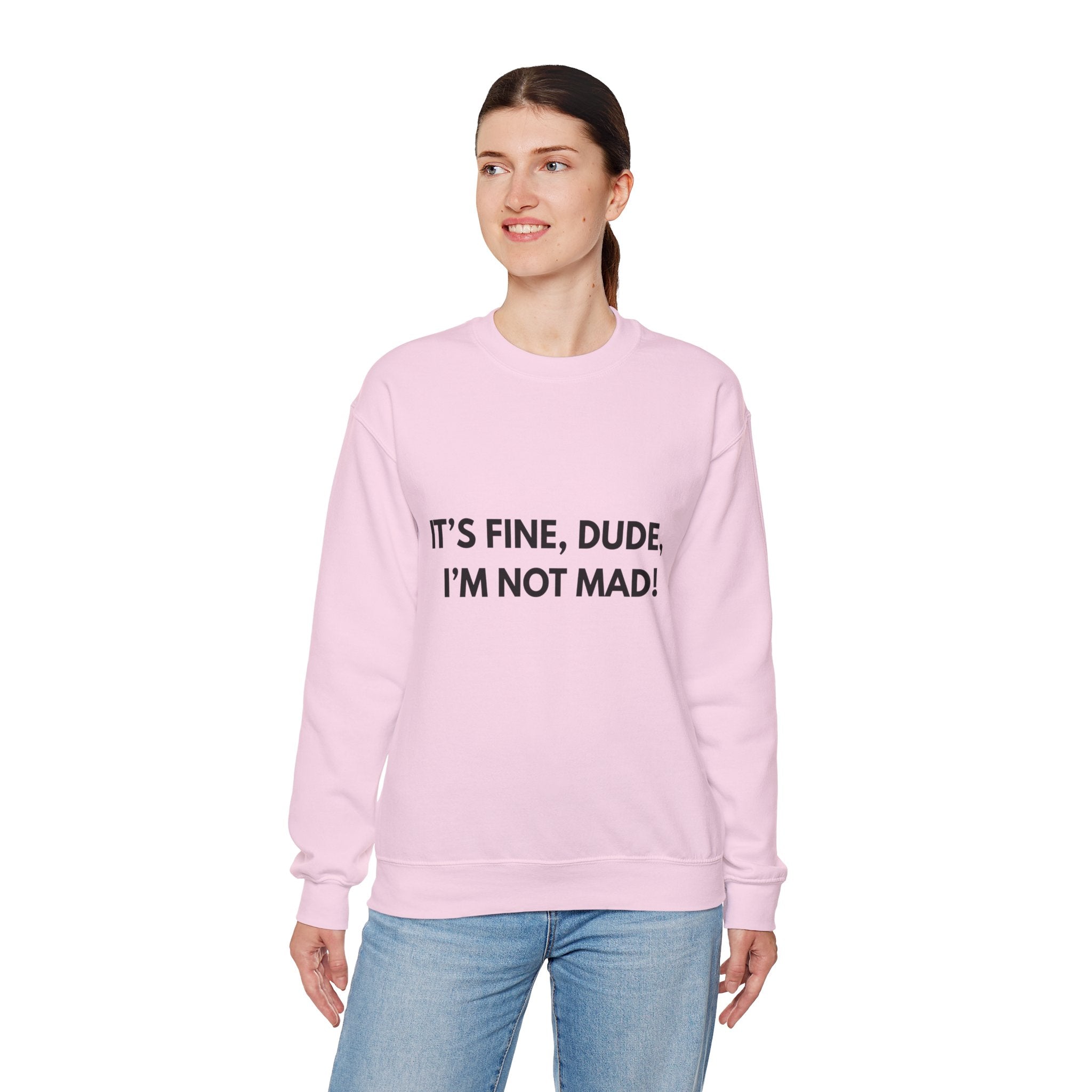 Its Fine Dude- Crewneck Sweatshirt-blk