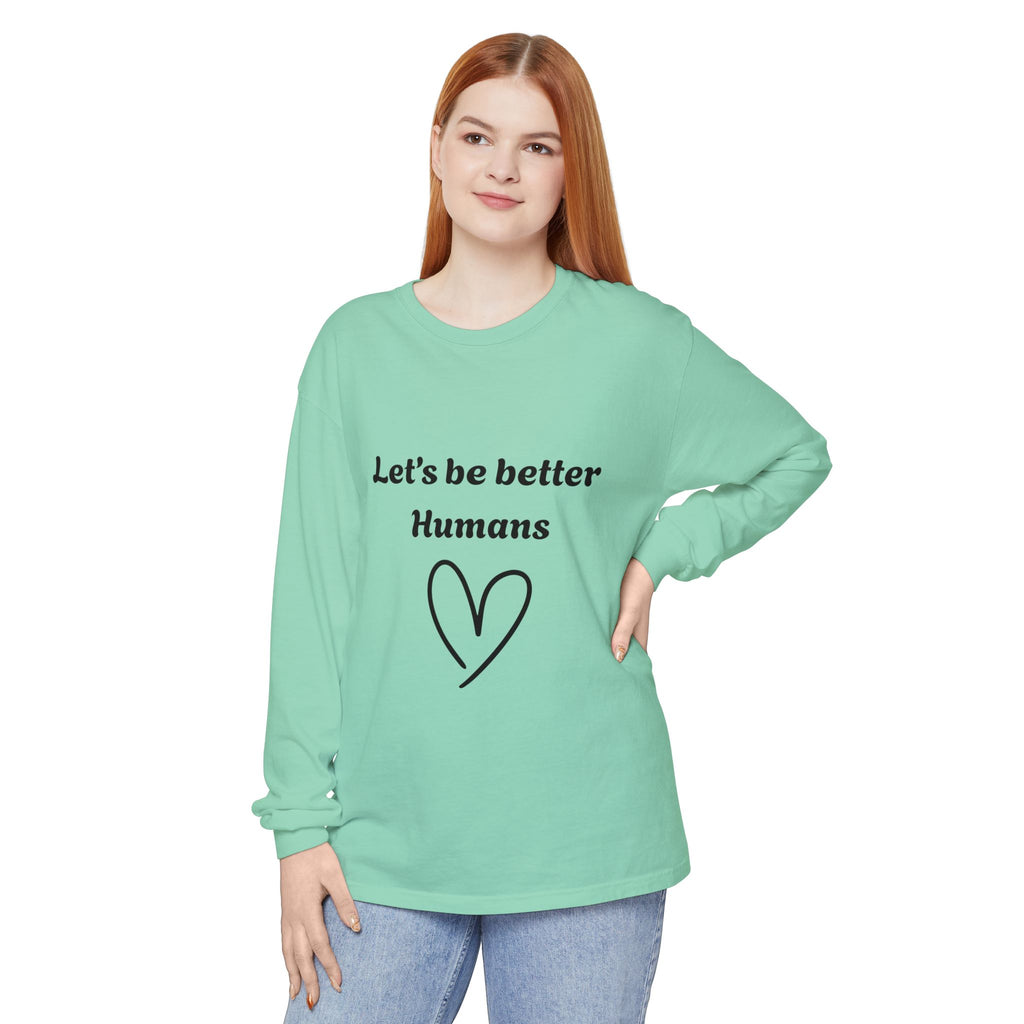 Better Human -Long Sleeve T-Shirt- blk print