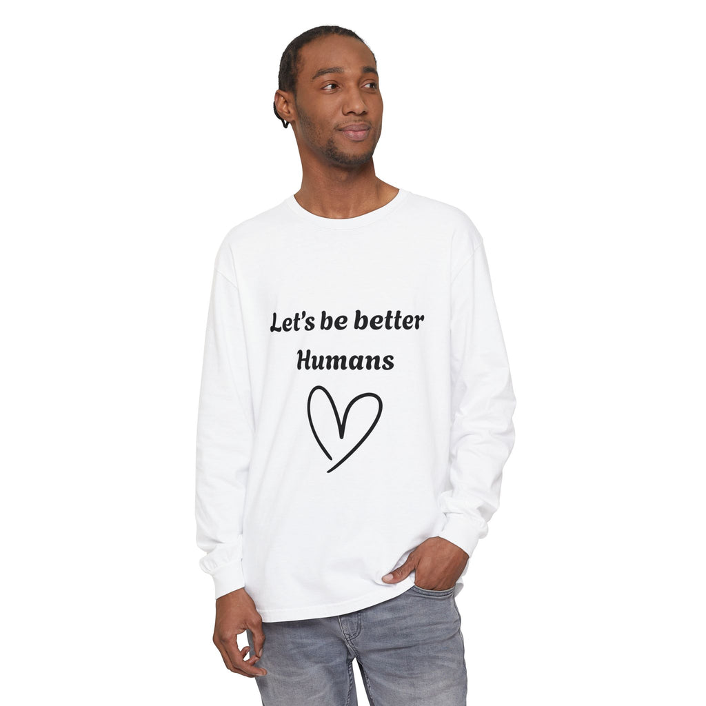 Better Human -Long Sleeve T-Shirt- blk print