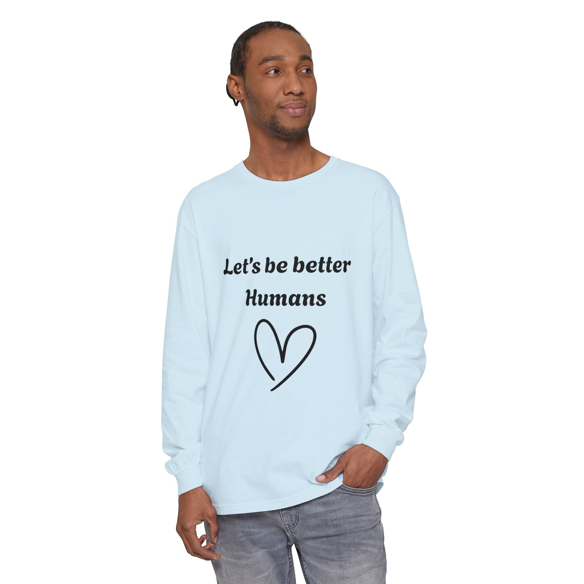 Better Human -Long Sleeve T-Shirt- blk print