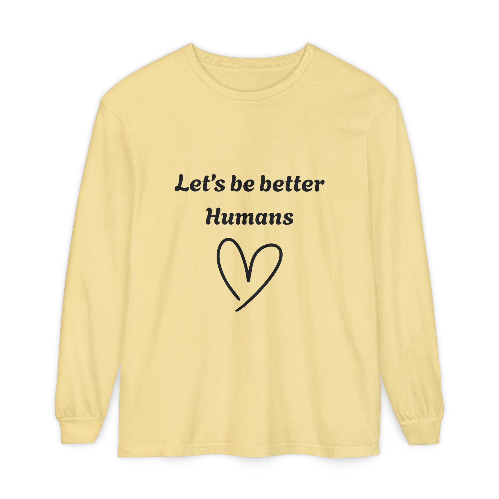 Better Human -Long Sleeve T-Shirt- blk print