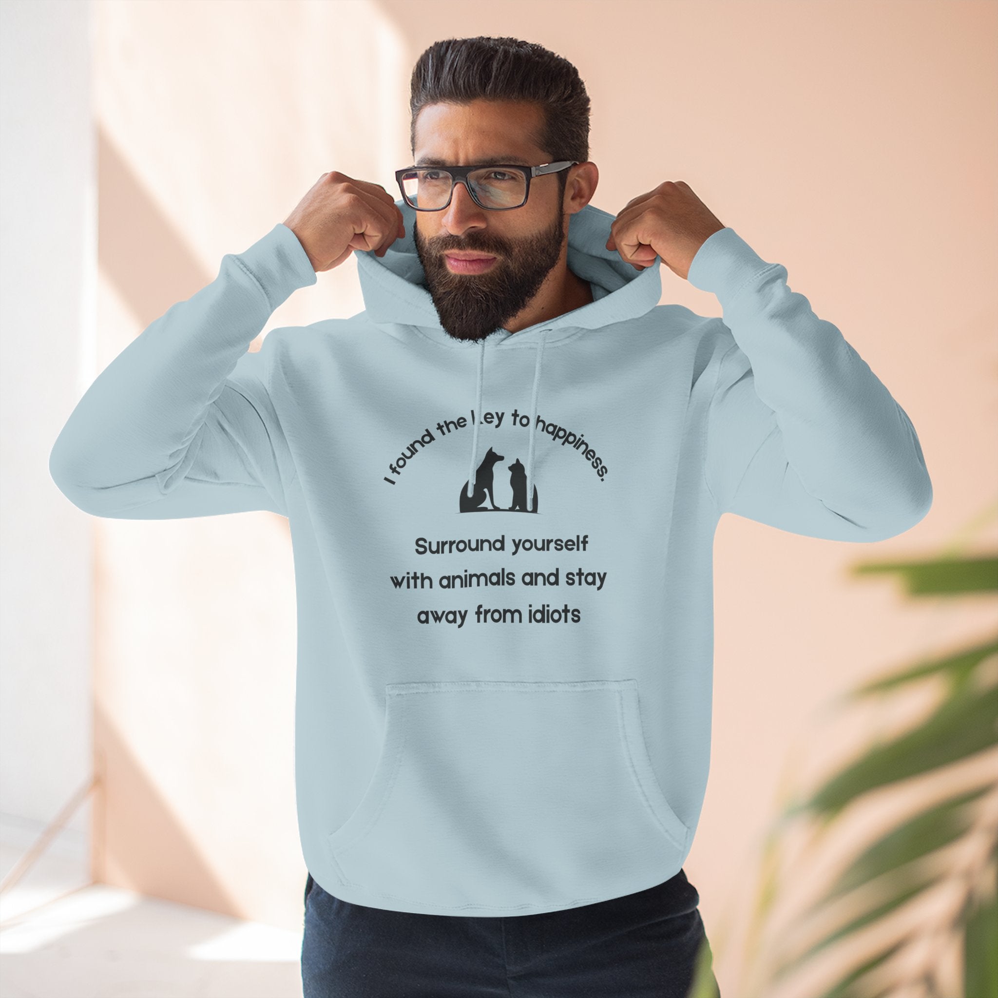 Key To Happiness Fleece Hoodie for Fun Nights Out