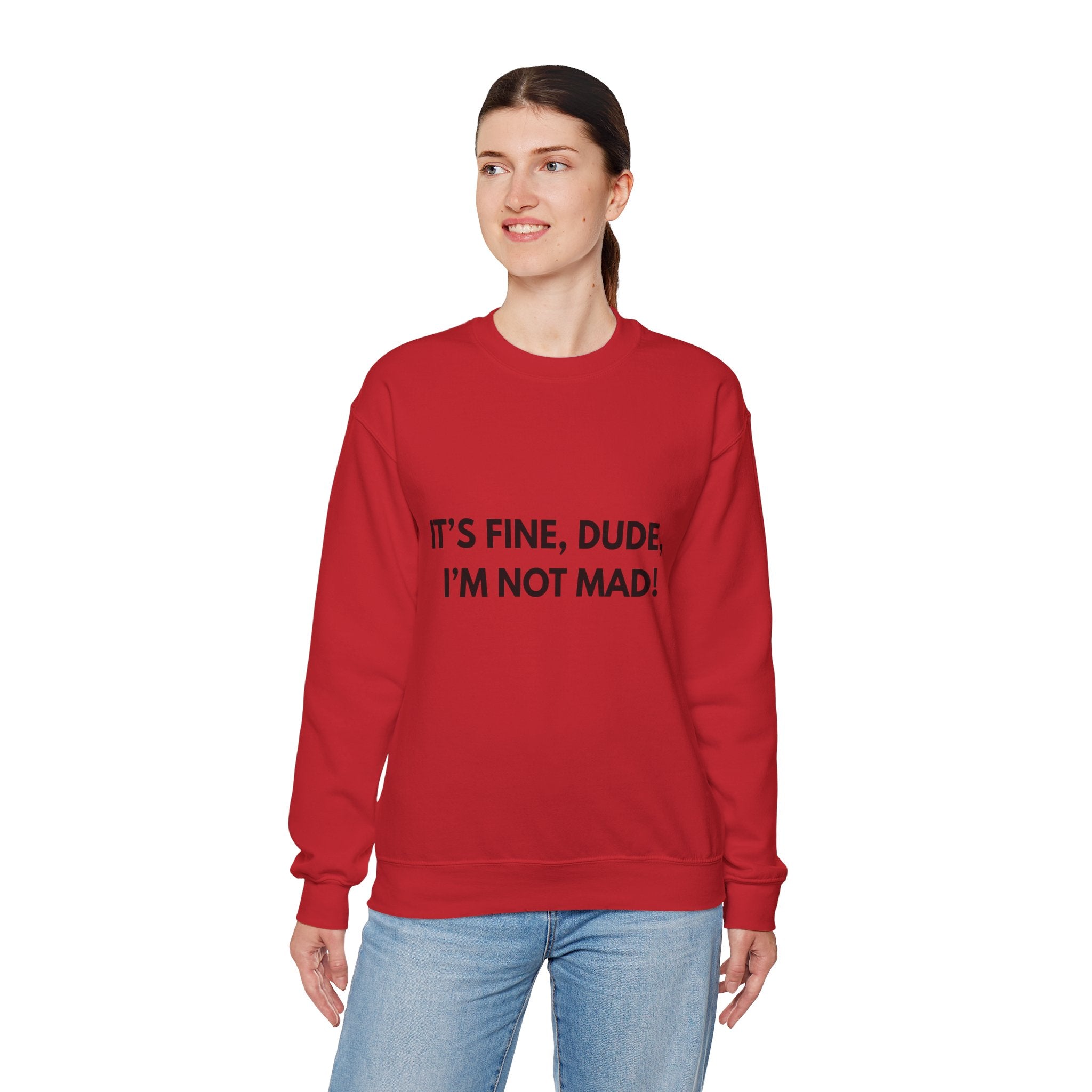 Its Fine Dude- Crewneck Sweatshirt-blk