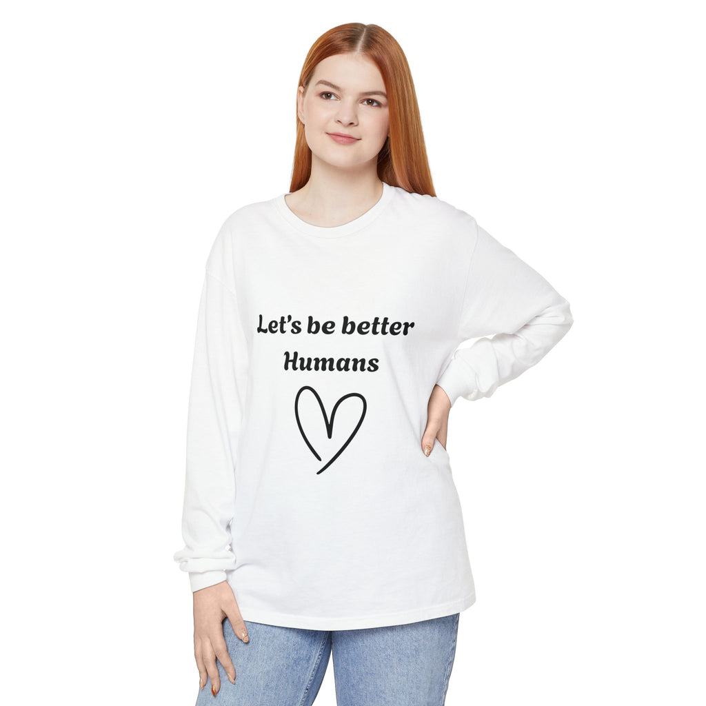 Better Human -Long Sleeve T-Shirt- blk print