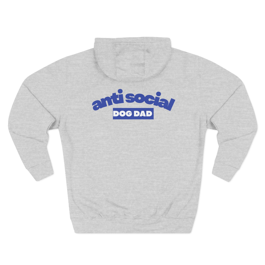 Anti Social Dog Dad Fleece Hoodie for Fun Nights Out