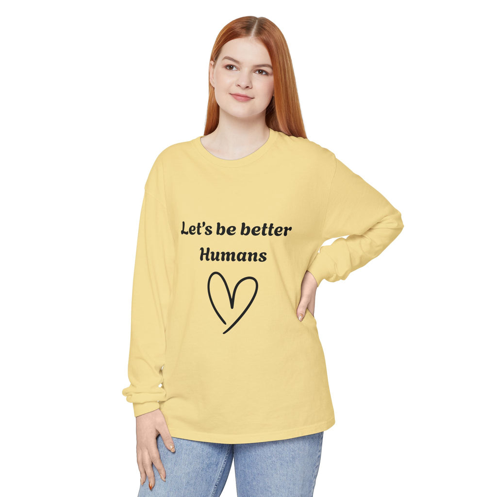 Better Human -Long Sleeve T-Shirt- blk print