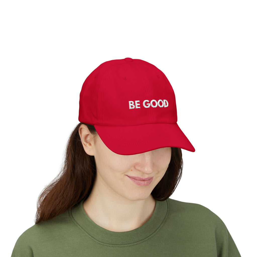 "Be Good" Cap - wht print