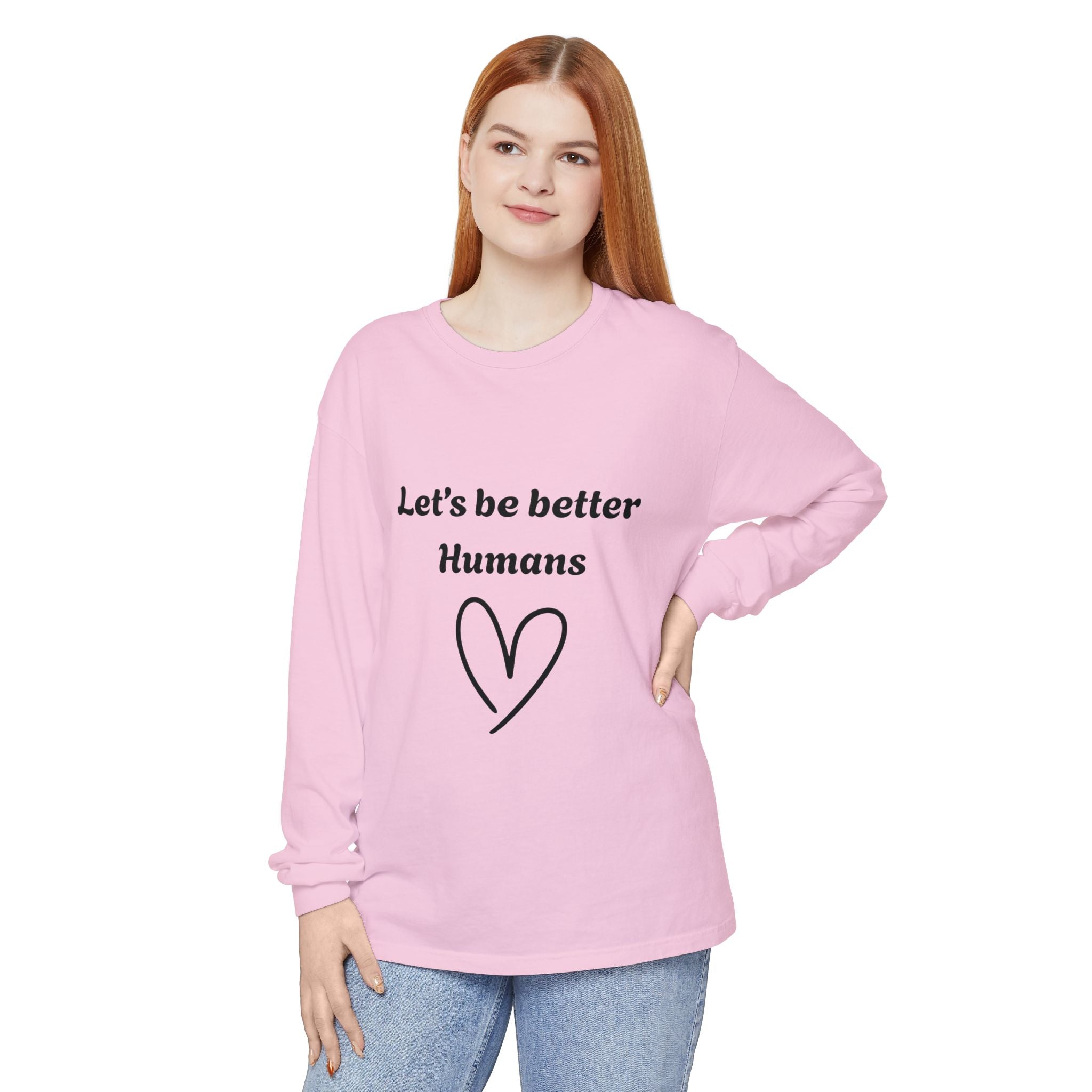 Better Human -Long Sleeve T-Shirt- blk print
