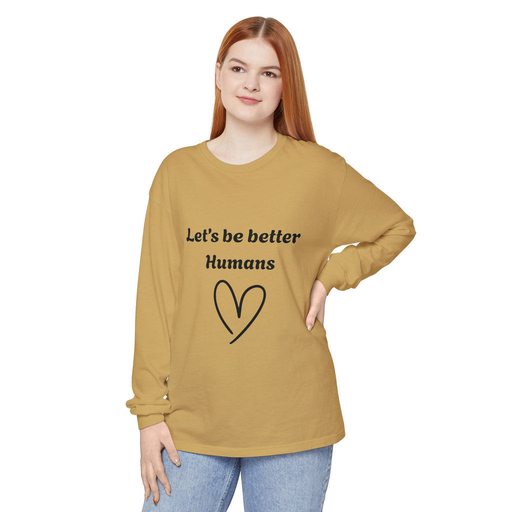 Better Human -Long Sleeve T-Shirt- blk print