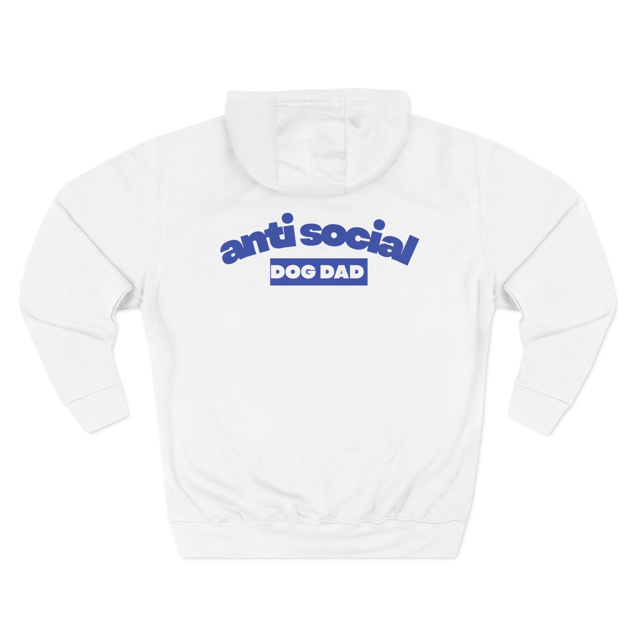 Anti Social Dog Dad Fleece Hoodie for Fun Nights Out