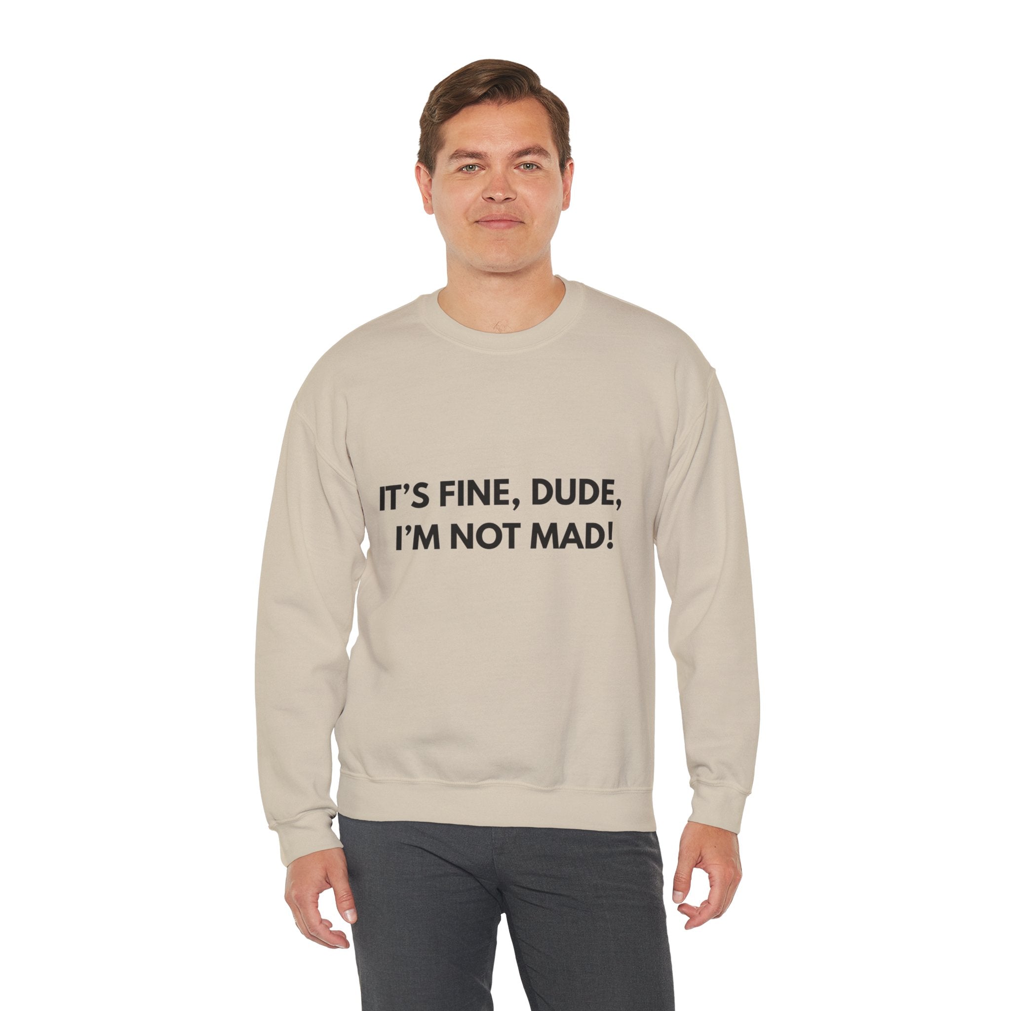 Its Fine Dude- Crewneck Sweatshirt-blk