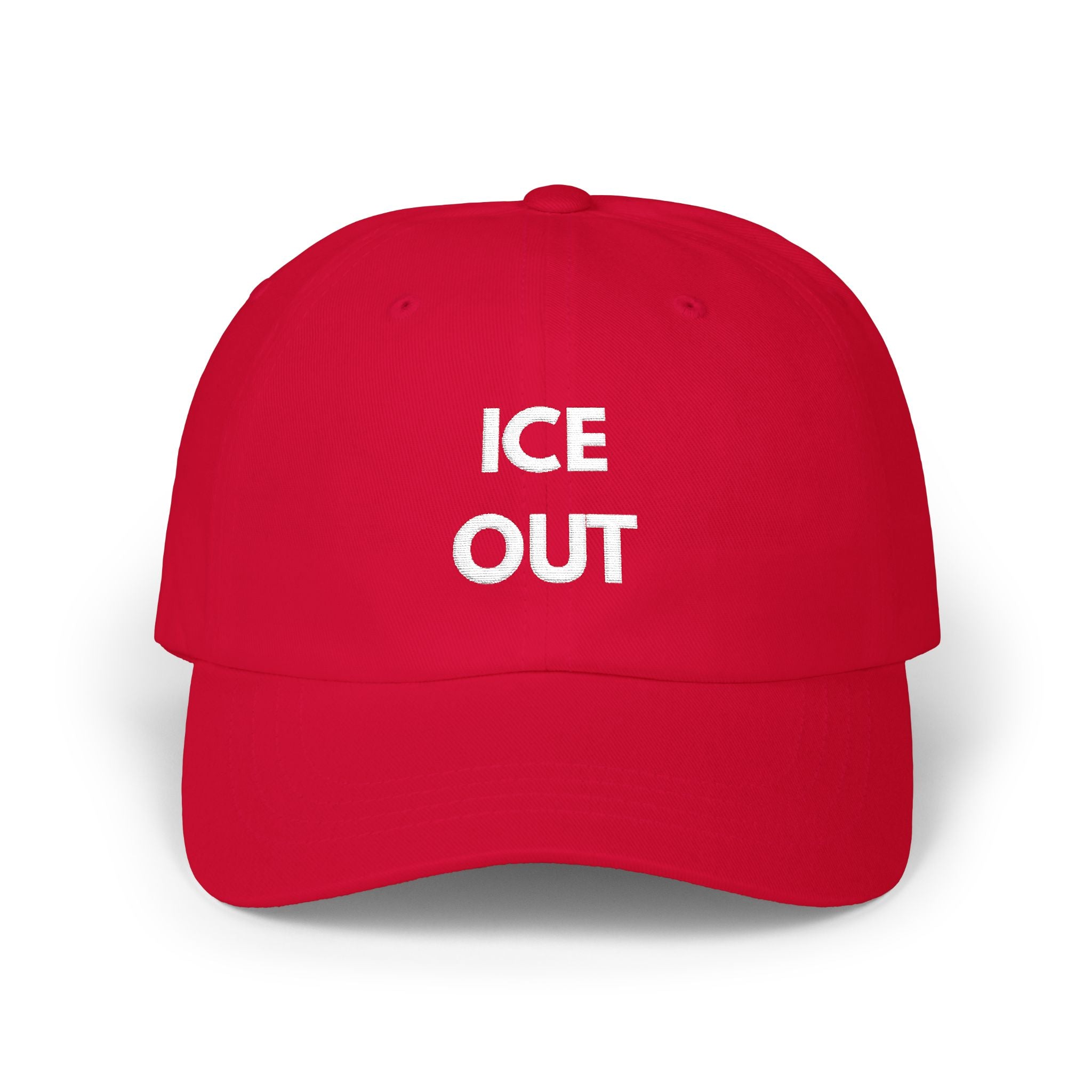 "Ice Out" Cap - wht print