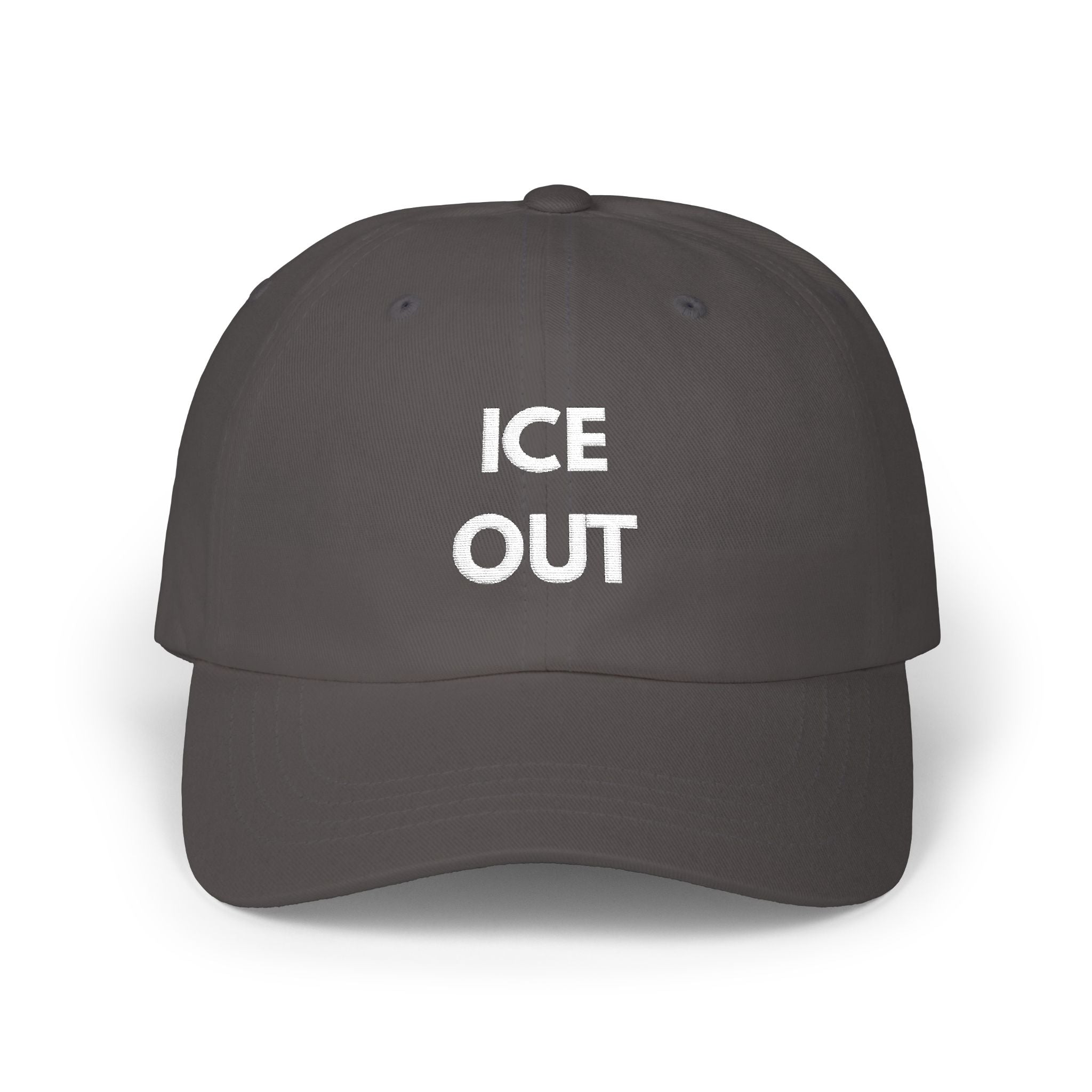 "Ice Out" Cap - wht print