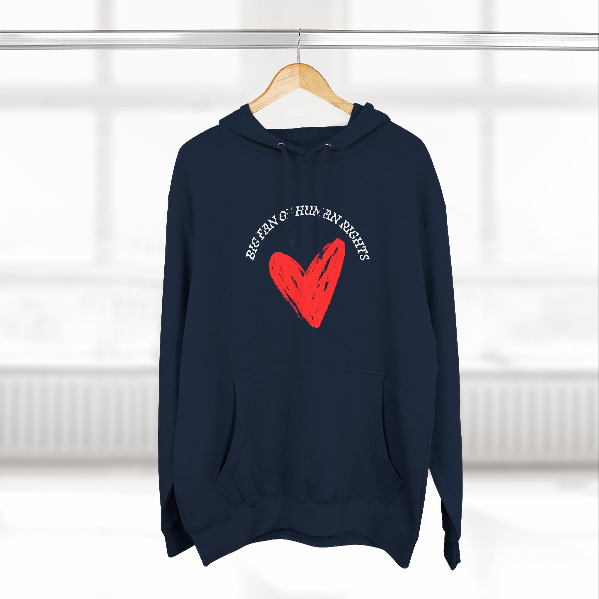 Fan of Human Rights Fleece Hoodie for Fun Nights Out
