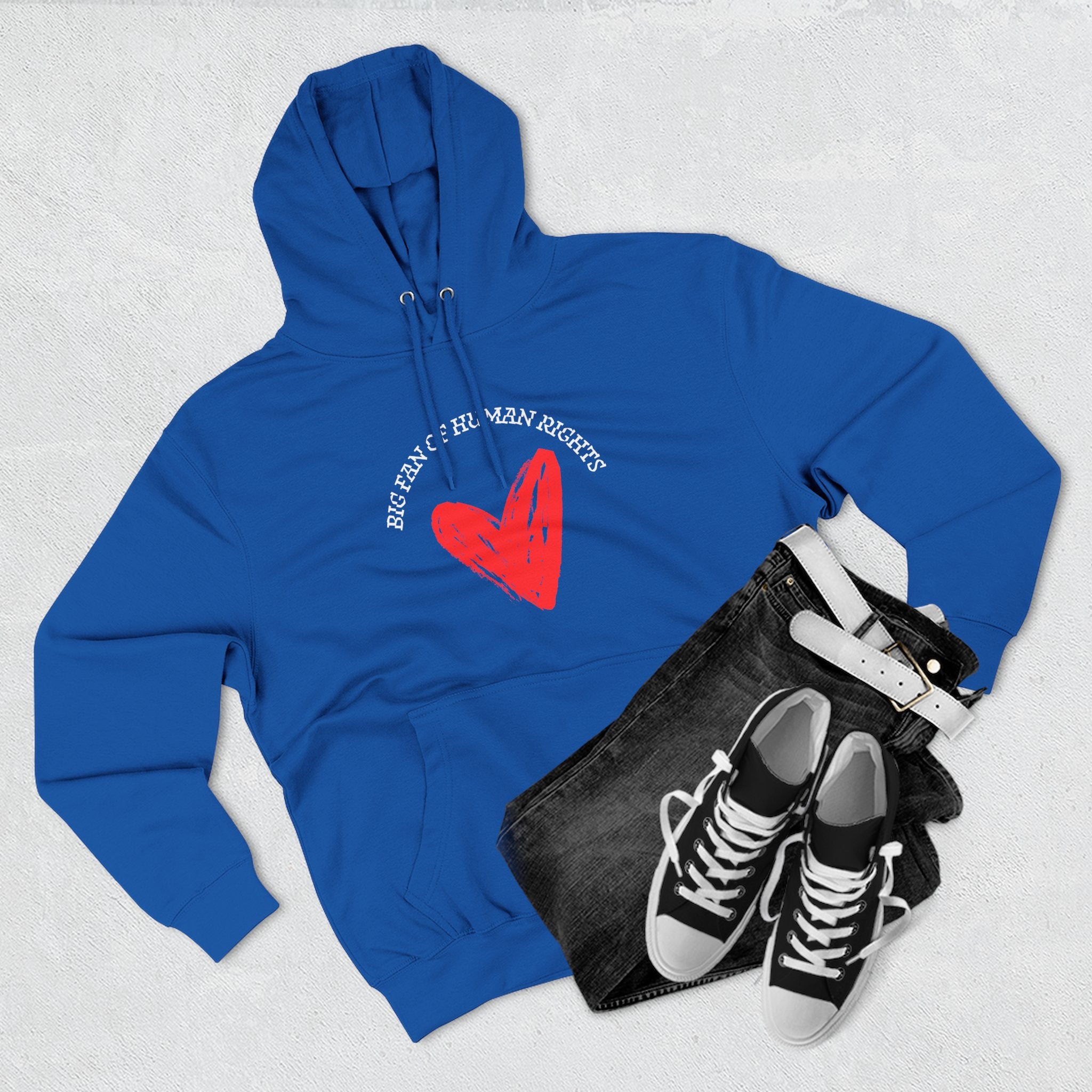 Fan of Human Rights Fleece Hoodie for Fun Nights Out