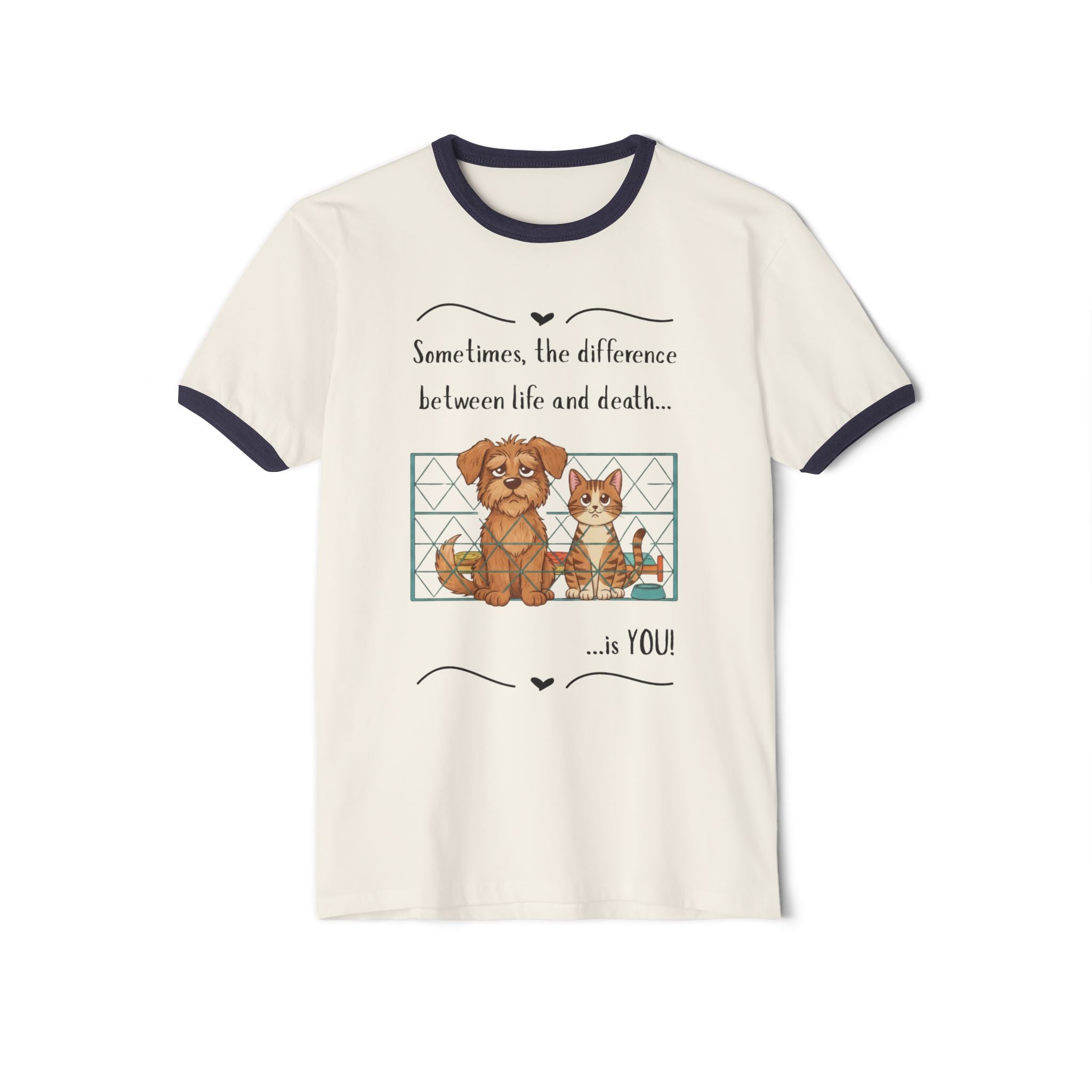 Difference Between Life and Death Ringer T‑Shirt