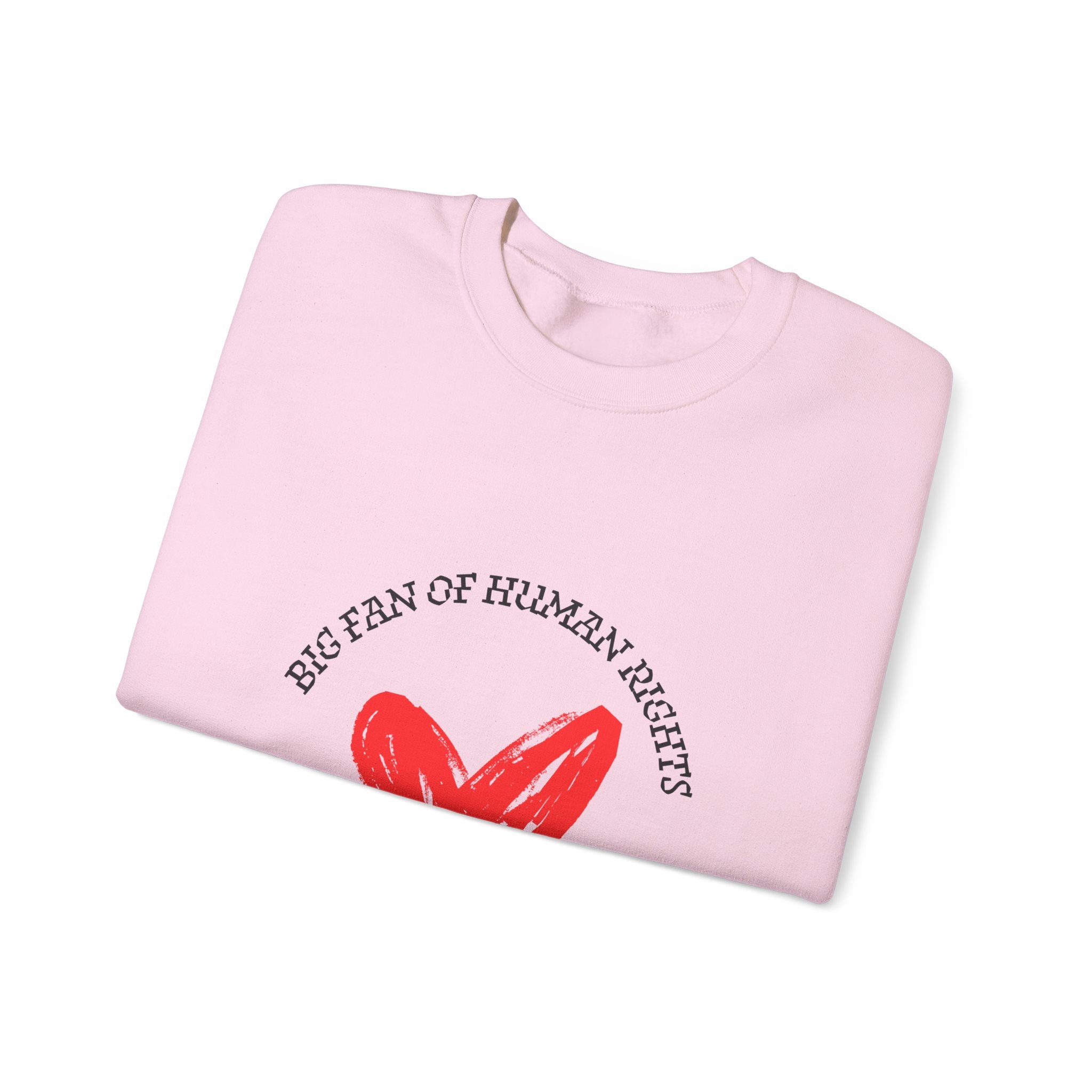 Fan of Human Rights Crewneck Sweatshirt- blk print