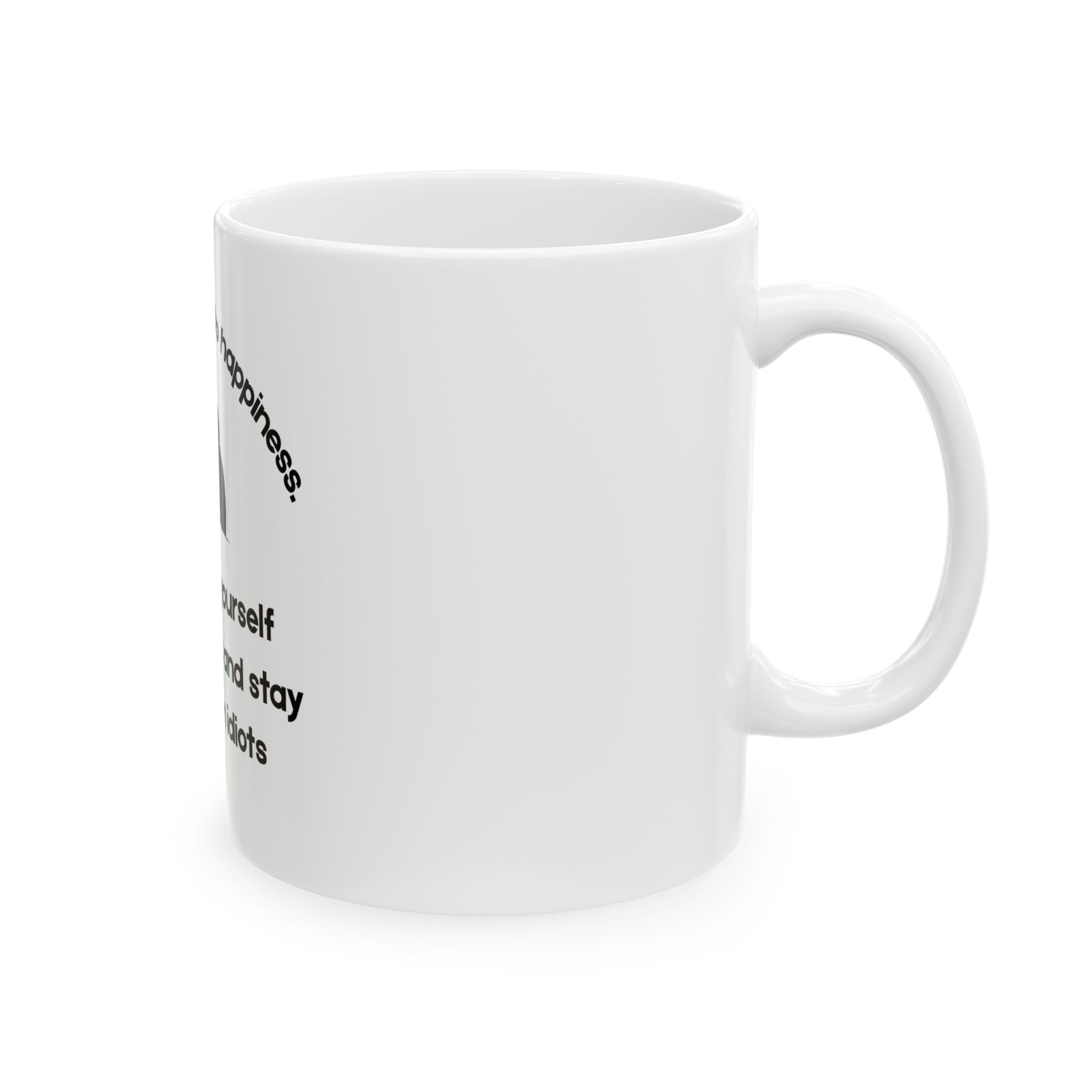 Key to Happiness Ceramic Mug - 11oz/15oz Coffee Cup