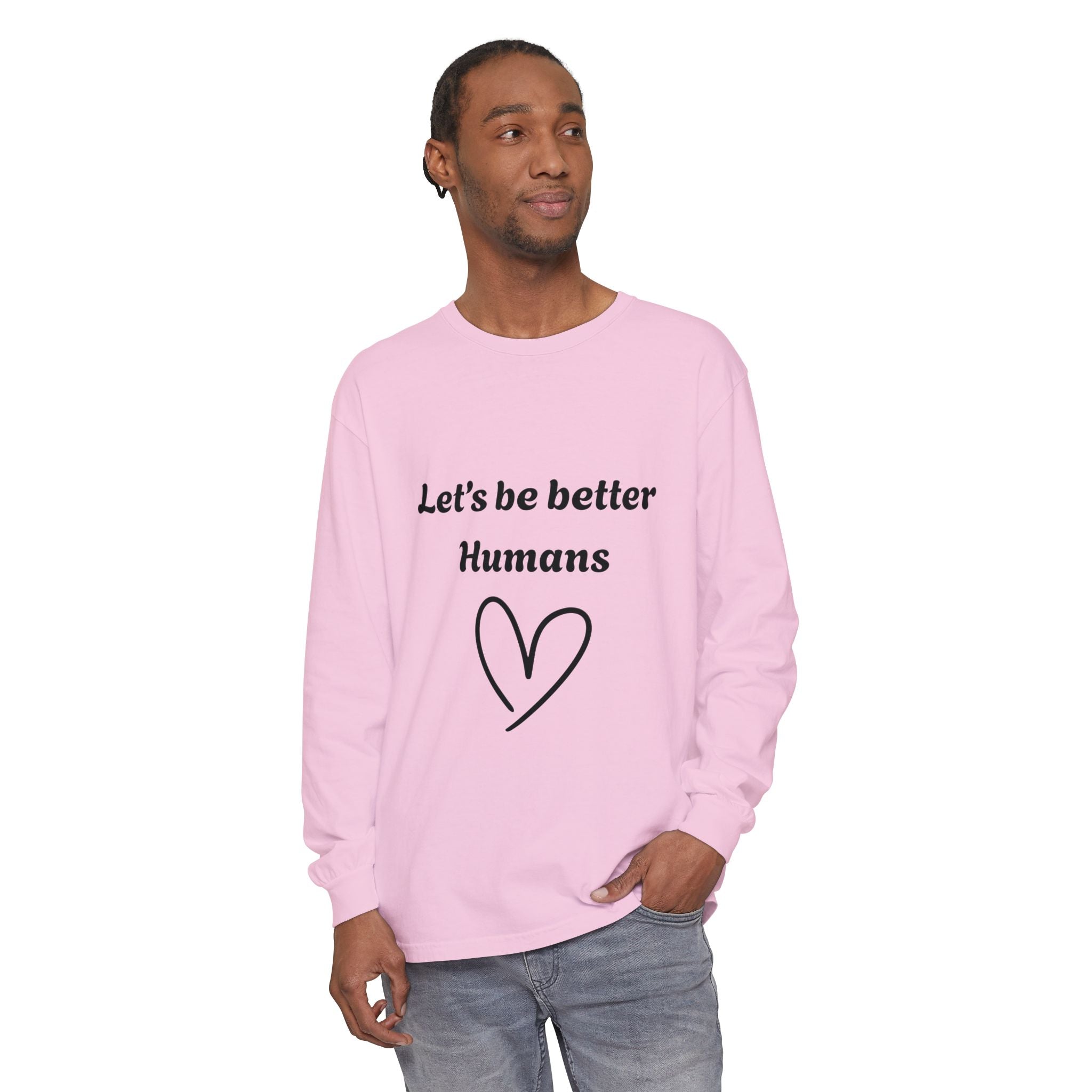 Better Human -Long Sleeve T-Shirt- blk print