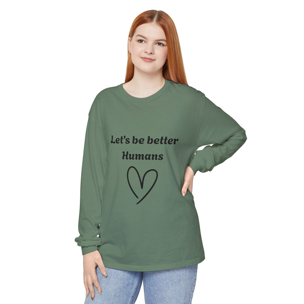 Better Human -Long Sleeve T-Shirt- blk print