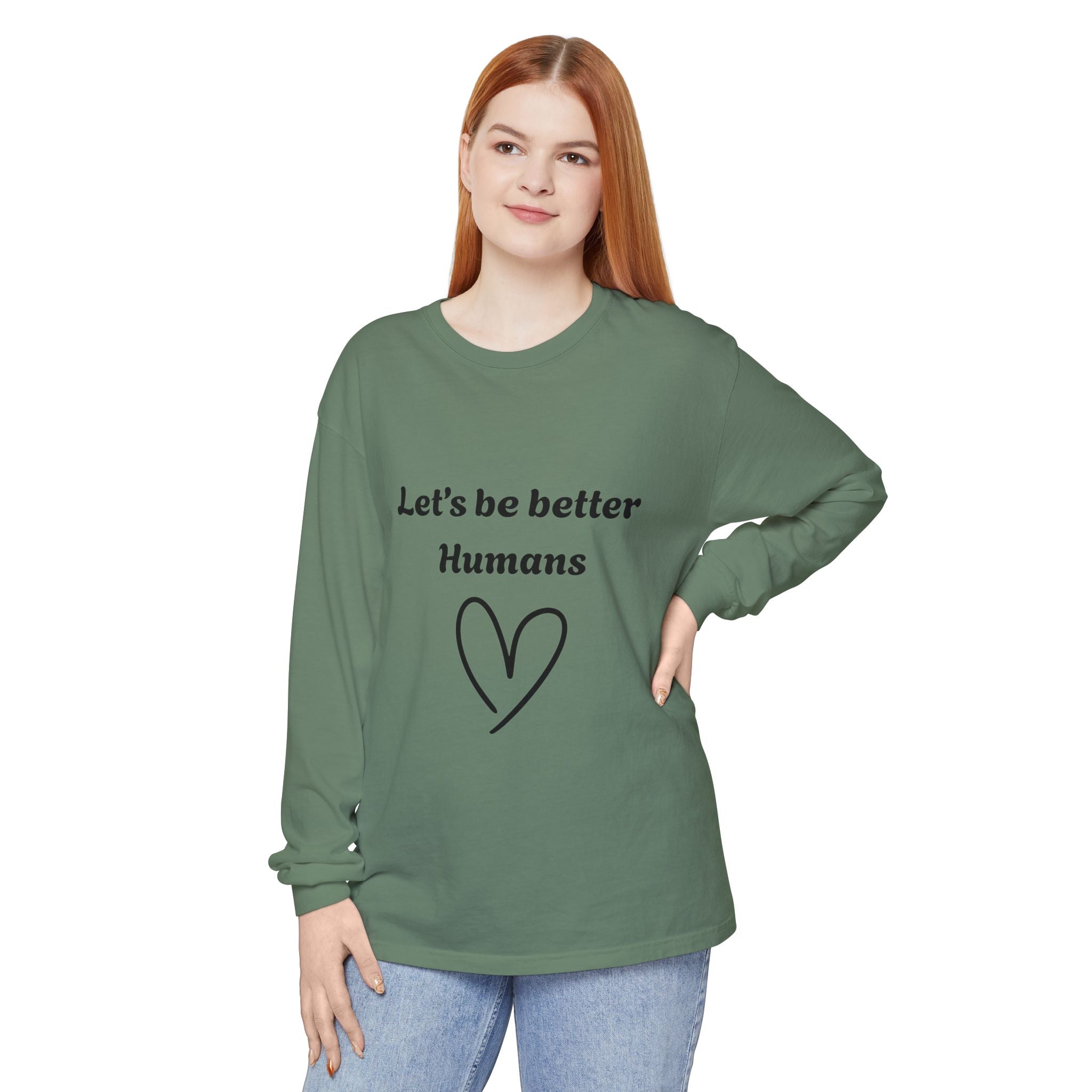 Better Human -Long Sleeve T-Shirt- blk print