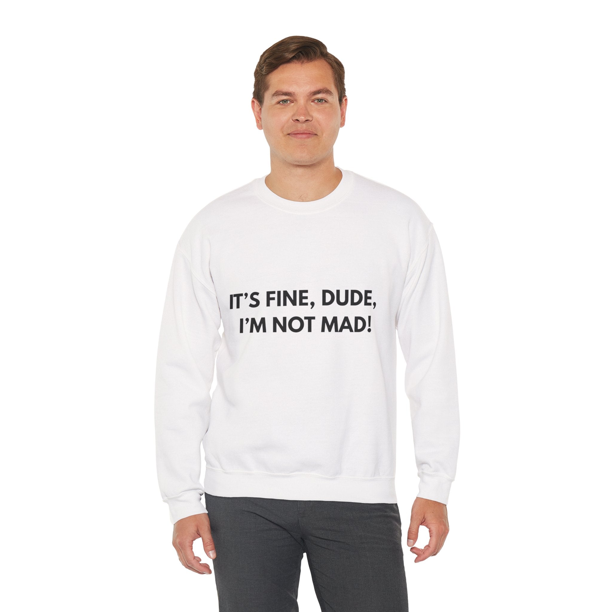 Its Fine Dude- Crewneck Sweatshirt-blk