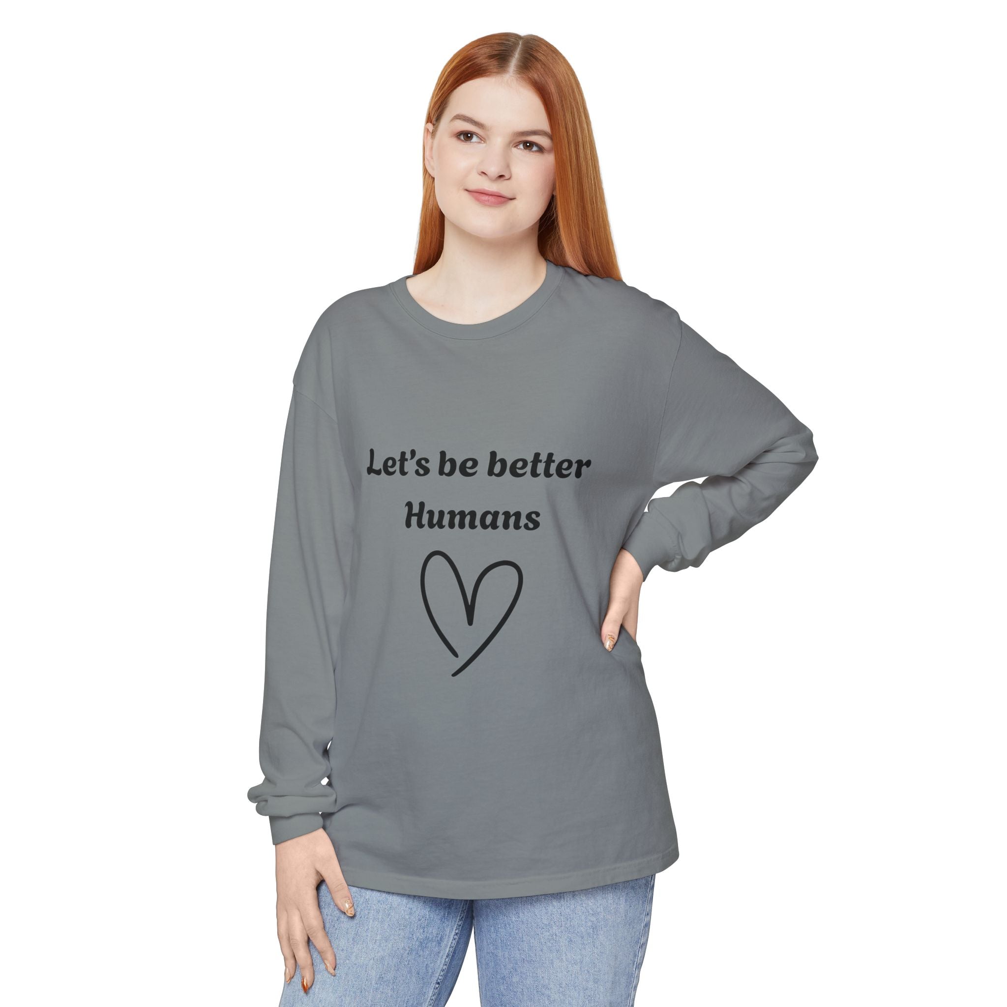 Better Human -Long Sleeve T-Shirt- blk print