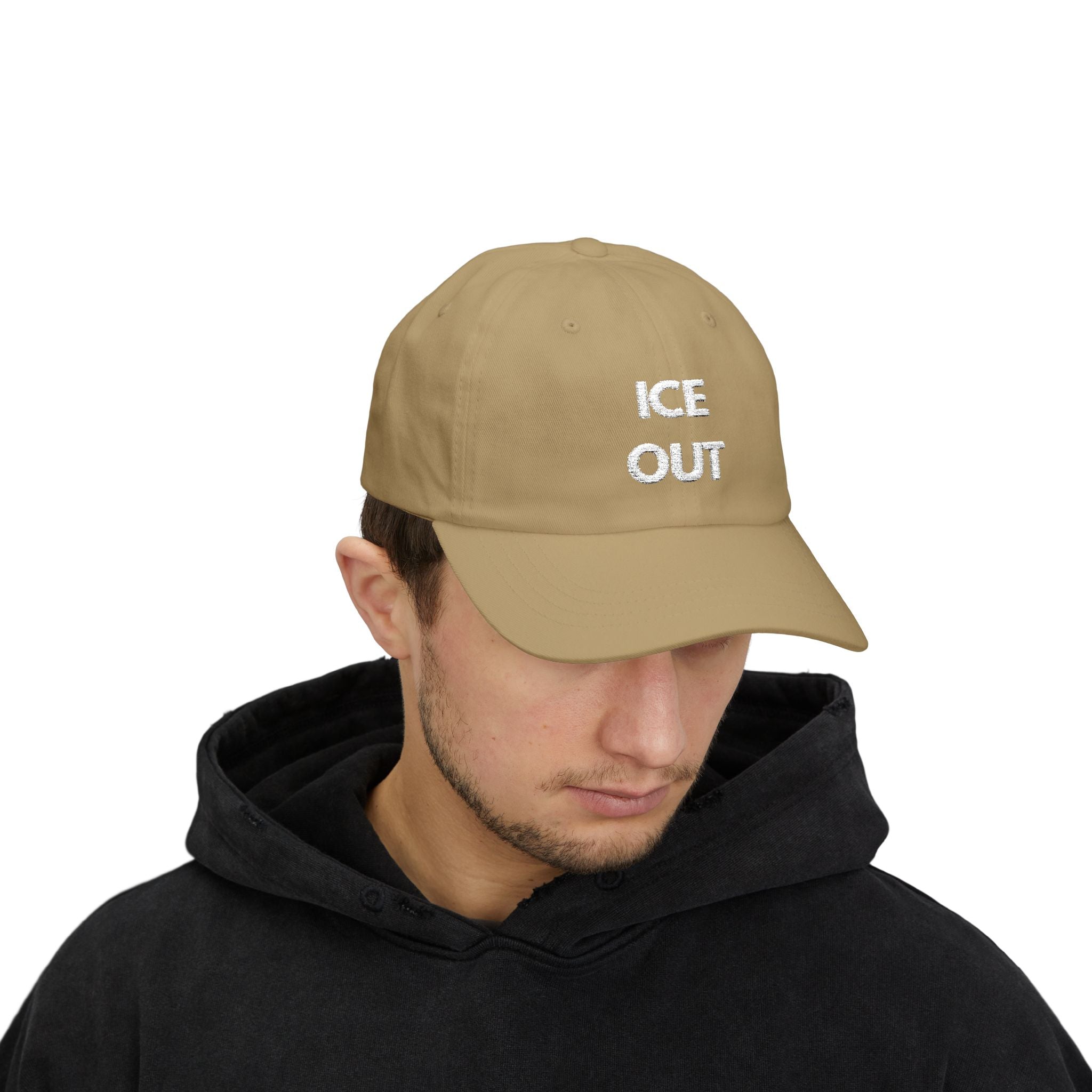 "Ice Out" Cap - wht print