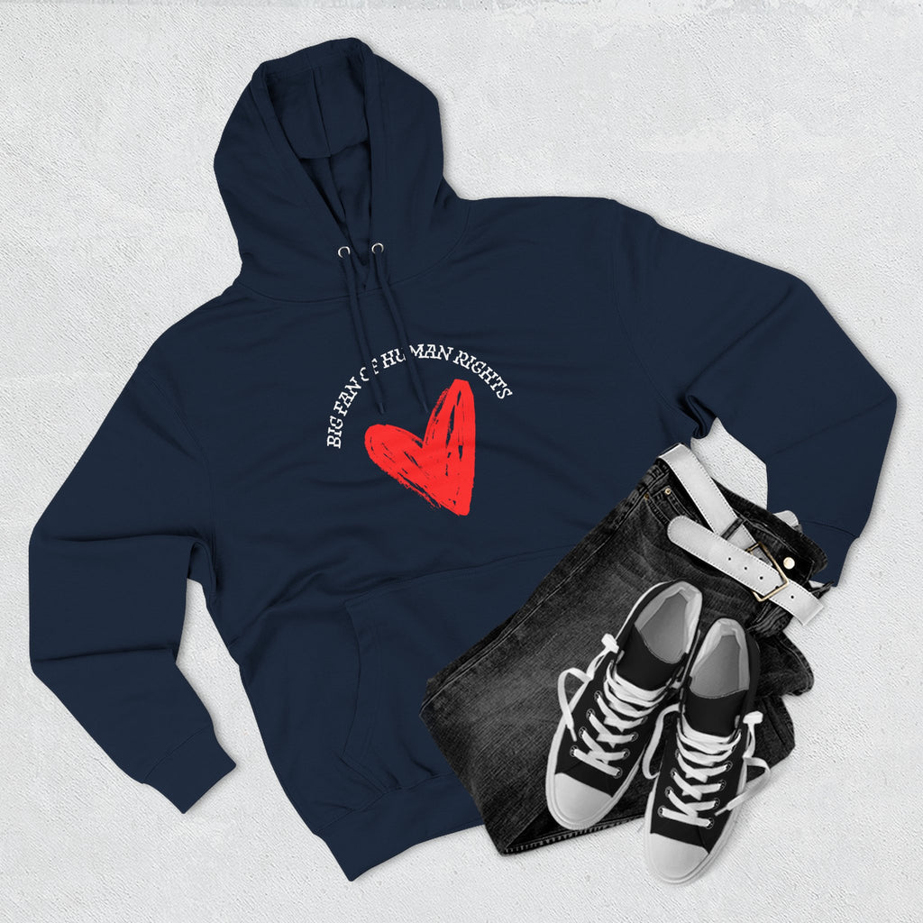 Fan of Human Rights Fleece Hoodie for Fun Nights Out