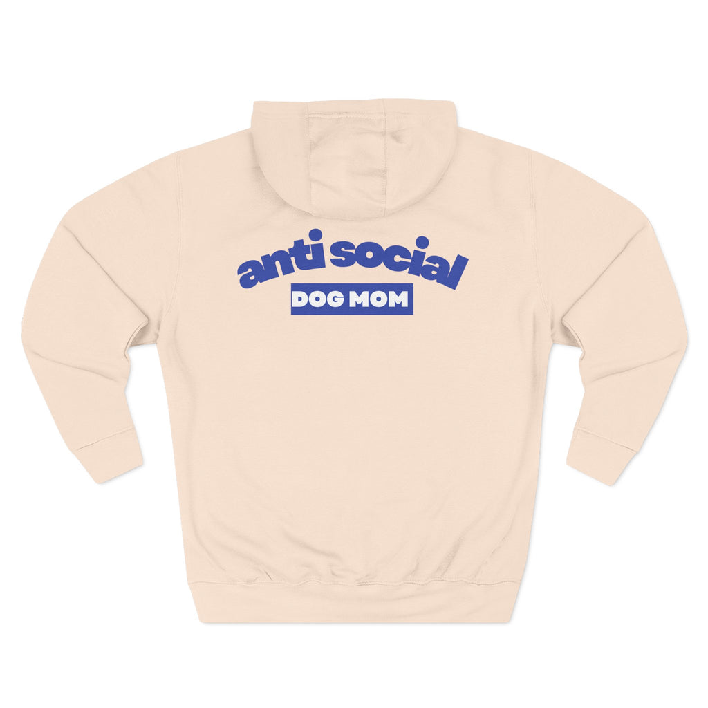 Anti Social Dog Mom Fleece Hoodie for Fun Nights Out