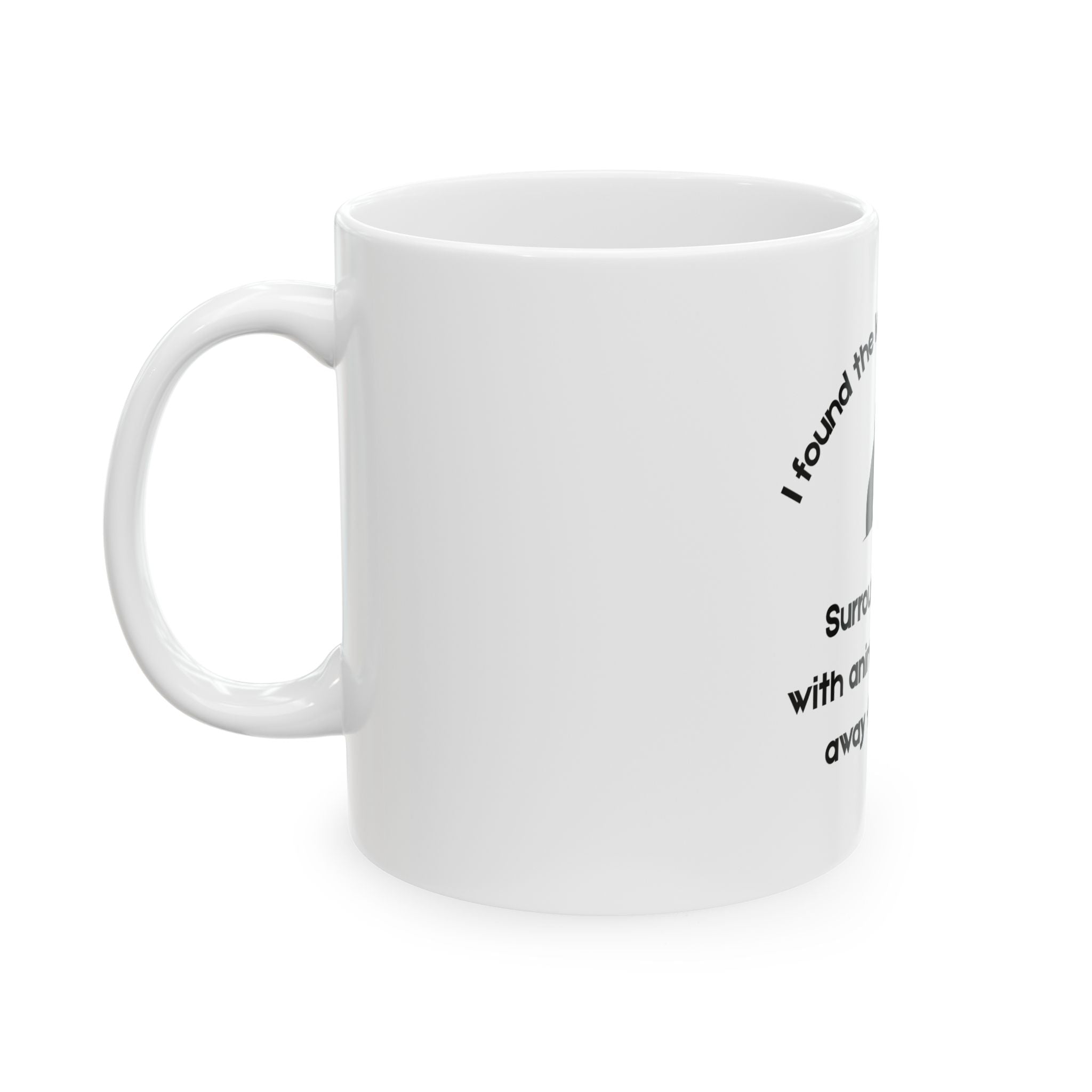 Key to Happiness Ceramic Mug - 11oz/15oz Coffee Cup