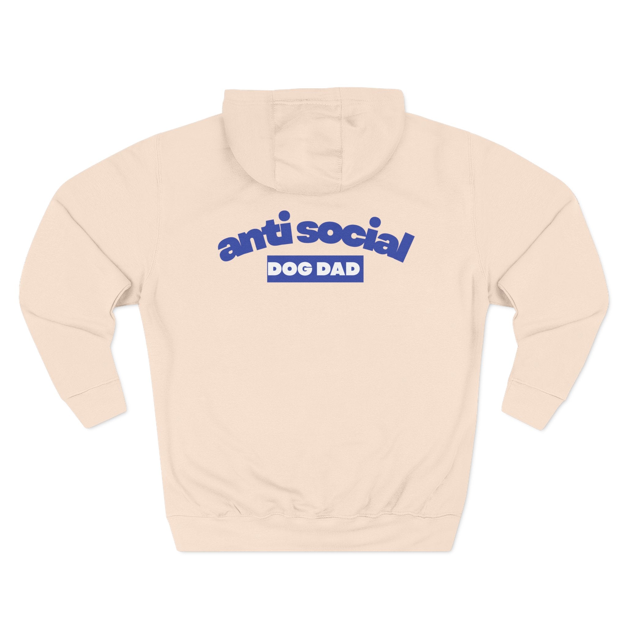 Anti Social Dog Dad Fleece Hoodie for Fun Nights Out