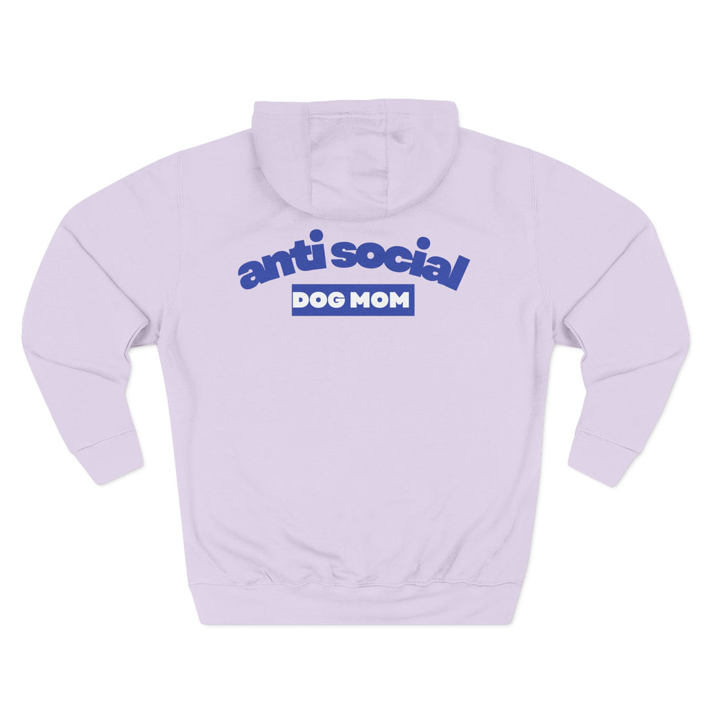 Anti Social Dog Mom Fleece Hoodie for Fun Nights Out