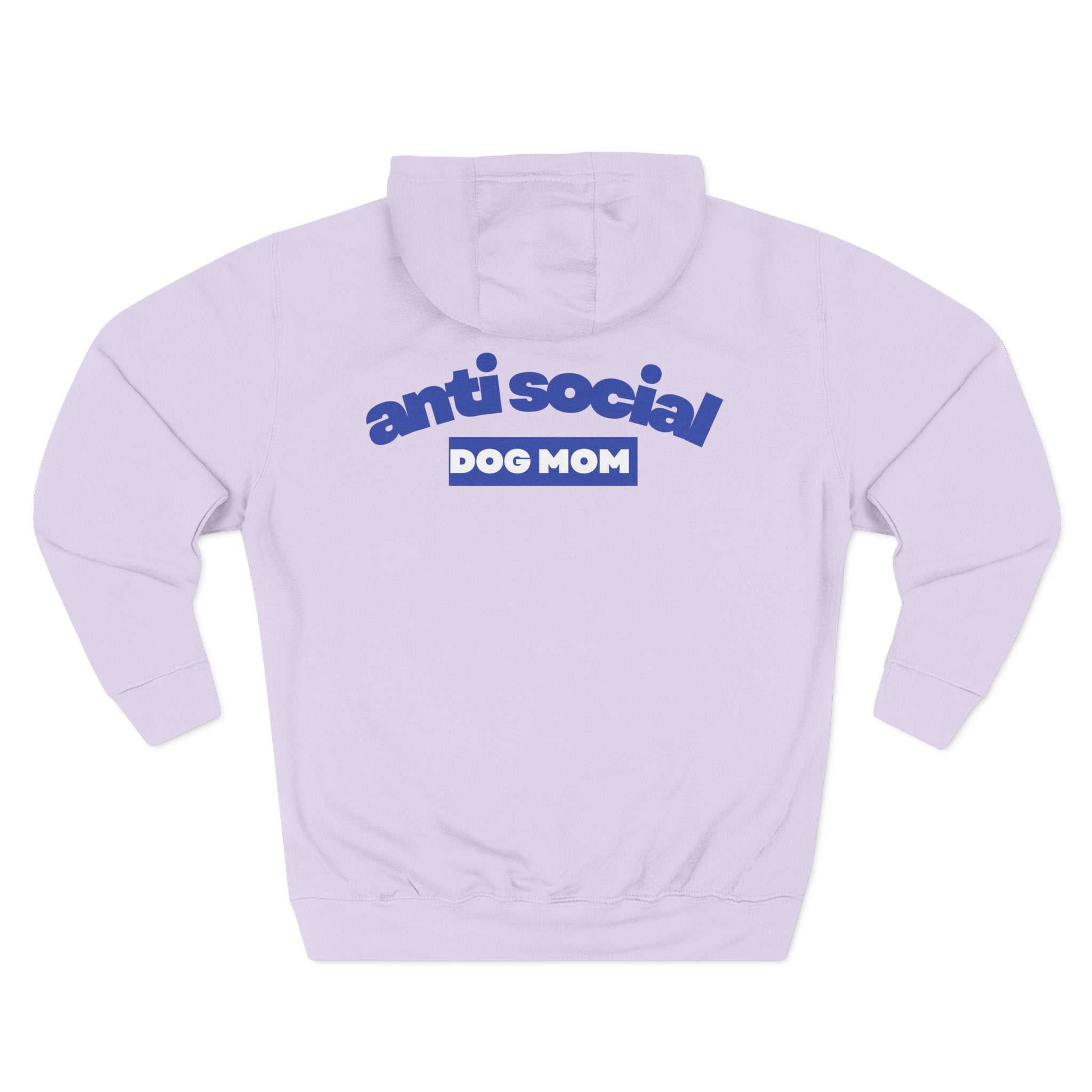 Anti Social Dog Mom Fleece Hoodie for Fun Nights Out
