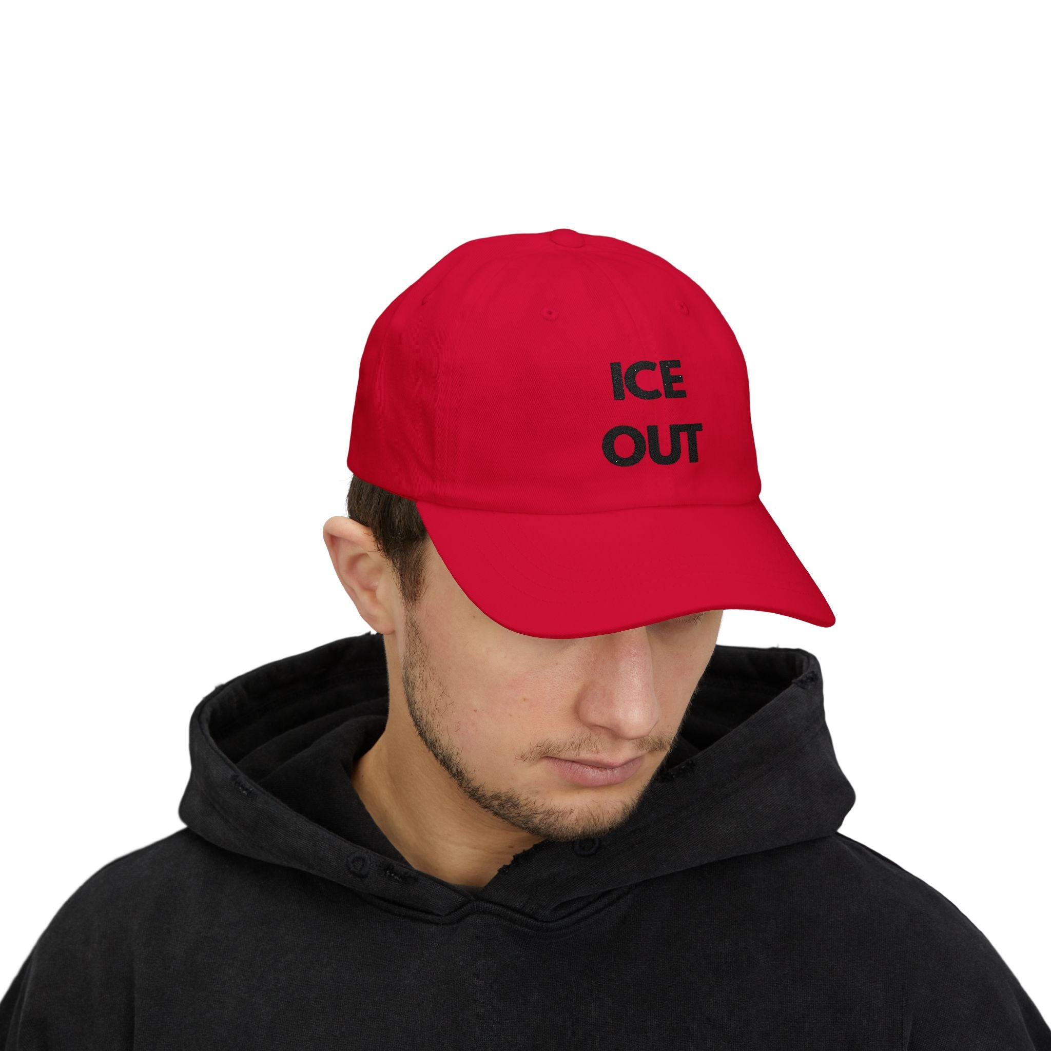 "Ice Out" Cap - blk print