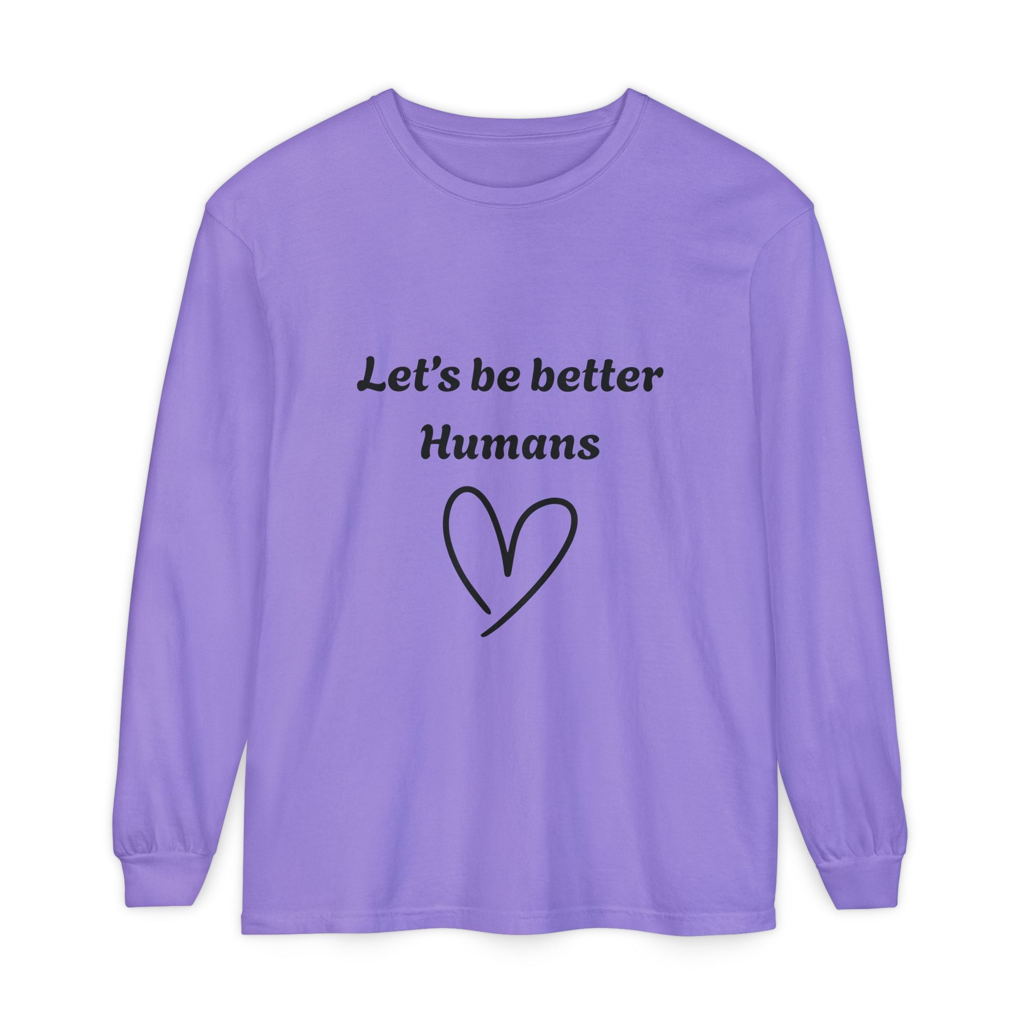 Better Human -Long Sleeve T-Shirt- blk print