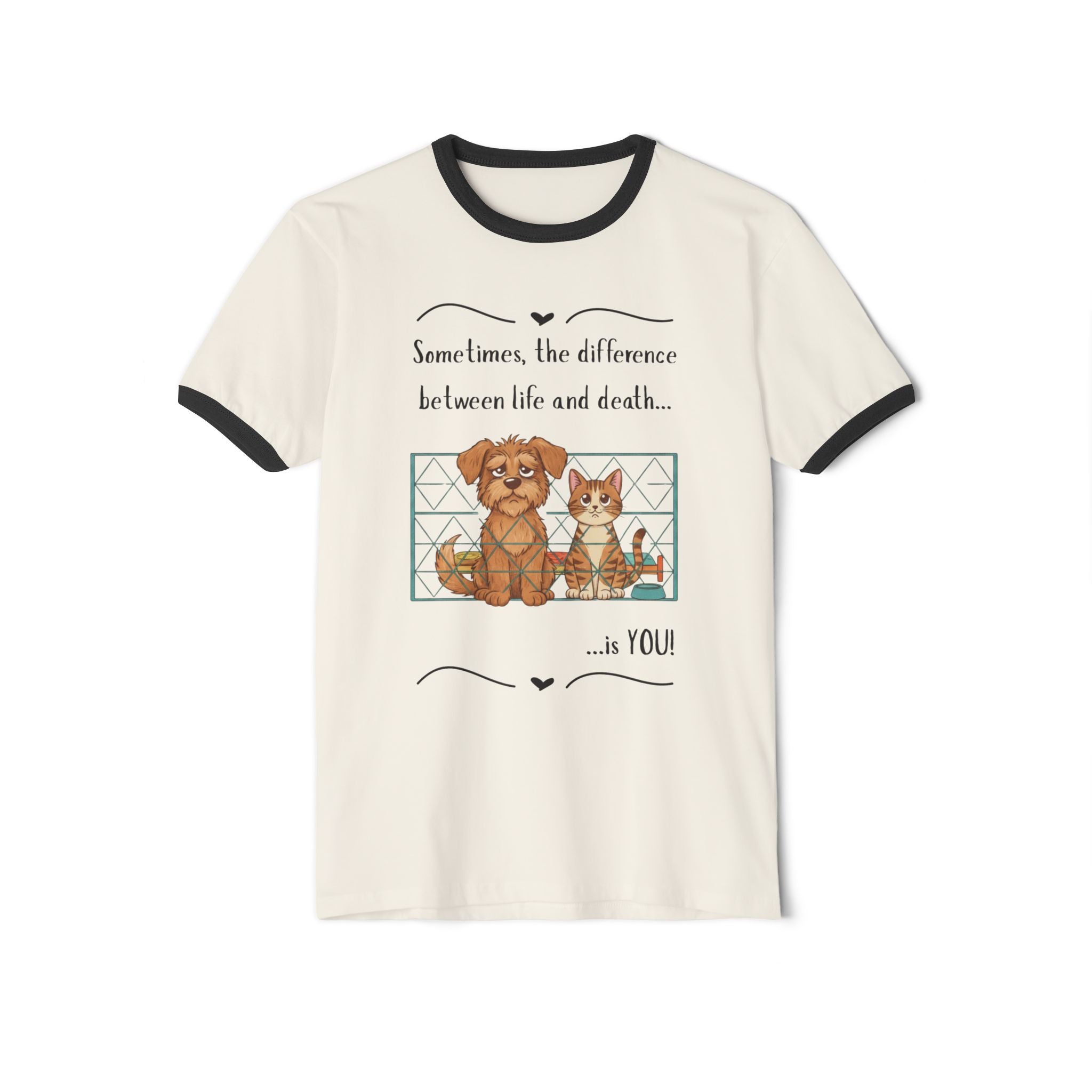 Difference Between Life and Death Ringer T‑Shirt