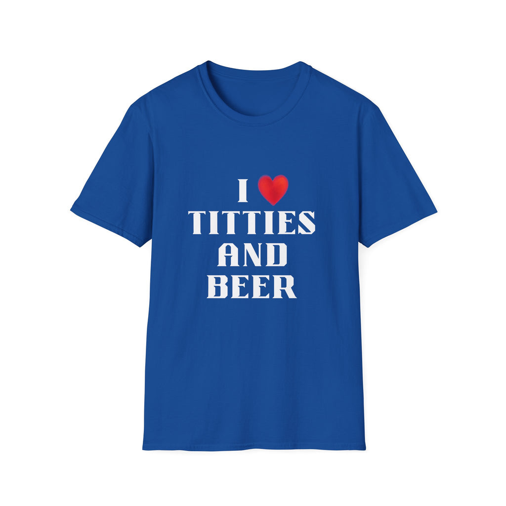 Love Titties and Beer Unisex Softstyle T-Shirt