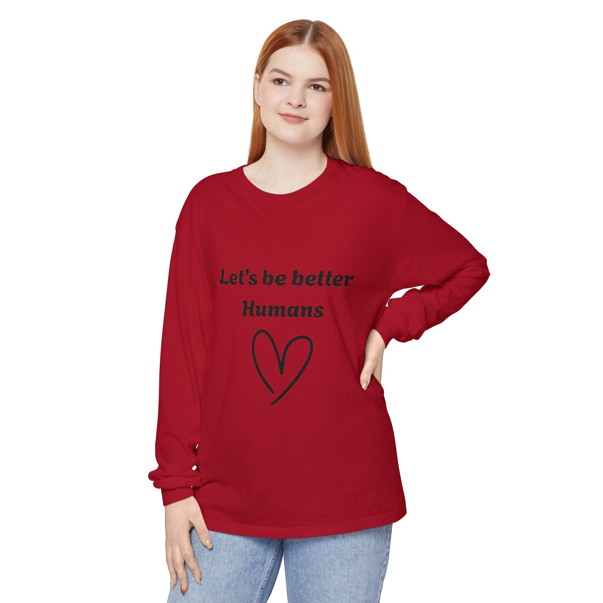 Better Human -Long Sleeve T-Shirt- blk print