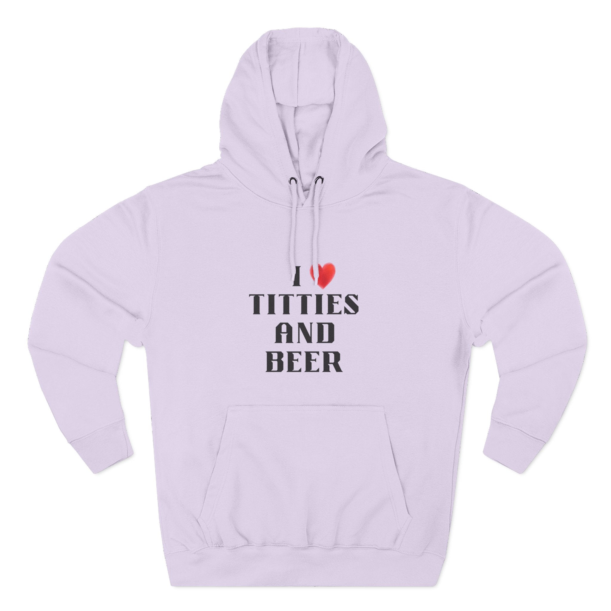 I Love Titties and Beer Fleece Hoodie for Fun Nights Out