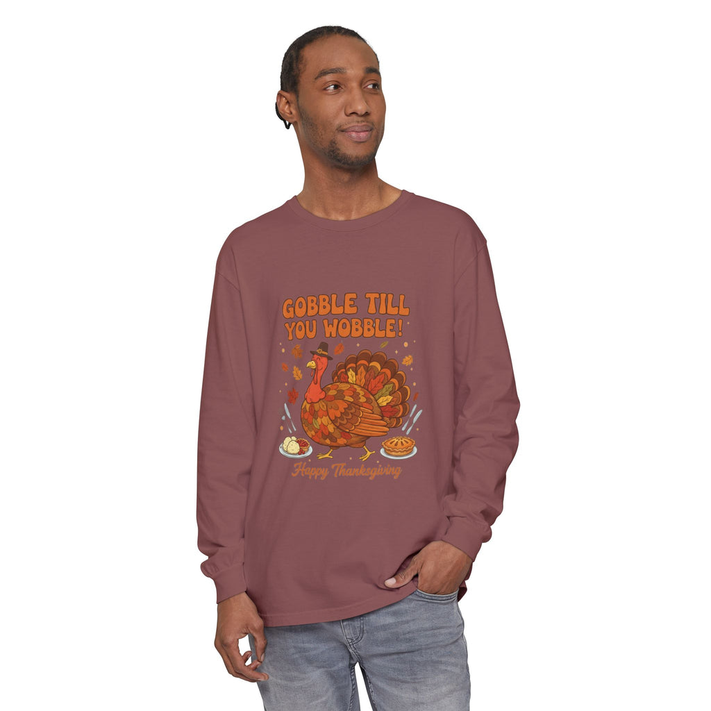 Gobble till you Wobble Long Sleeve T-Shirt