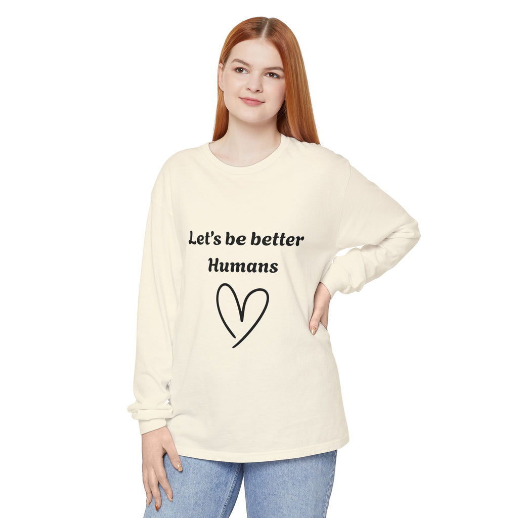 Better Human -Long Sleeve T-Shirt- blk print