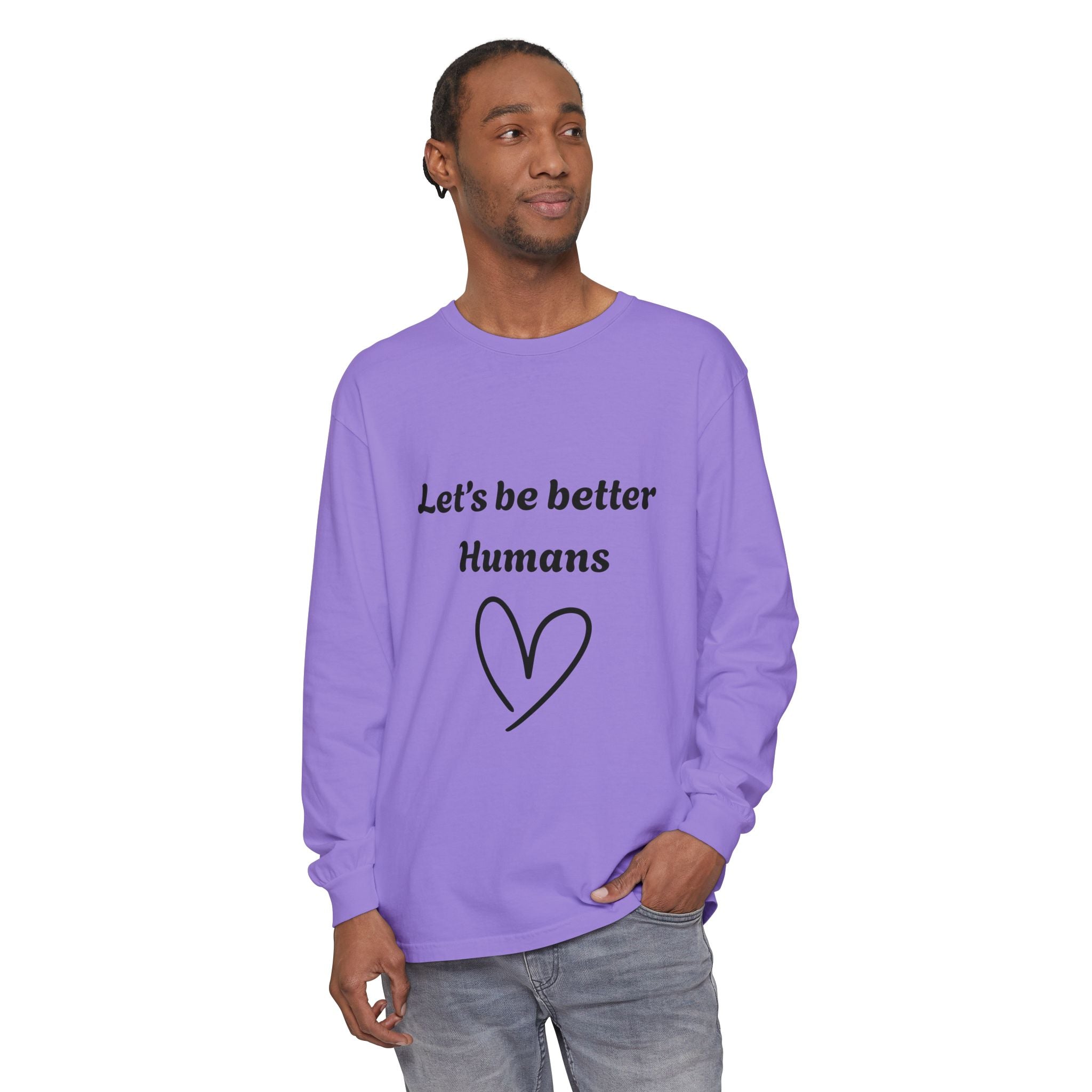 Better Human -Long Sleeve T-Shirt- blk print