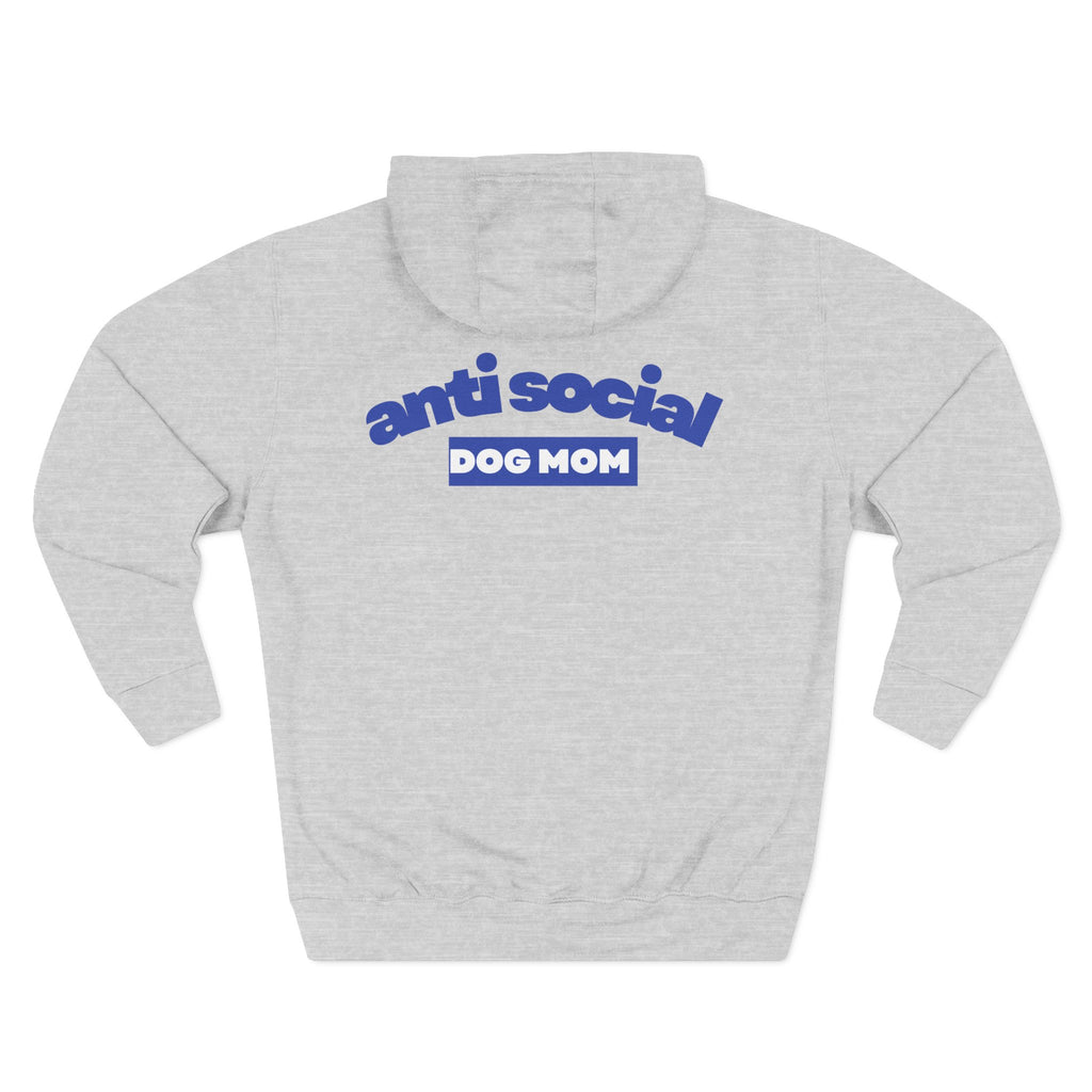 Anti Social Dog Mom Fleece Hoodie for Fun Nights Out