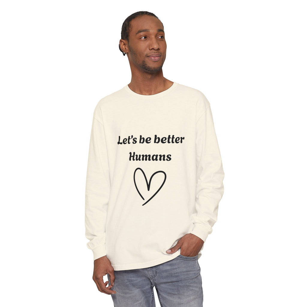 Better Human -Long Sleeve T-Shirt- blk print