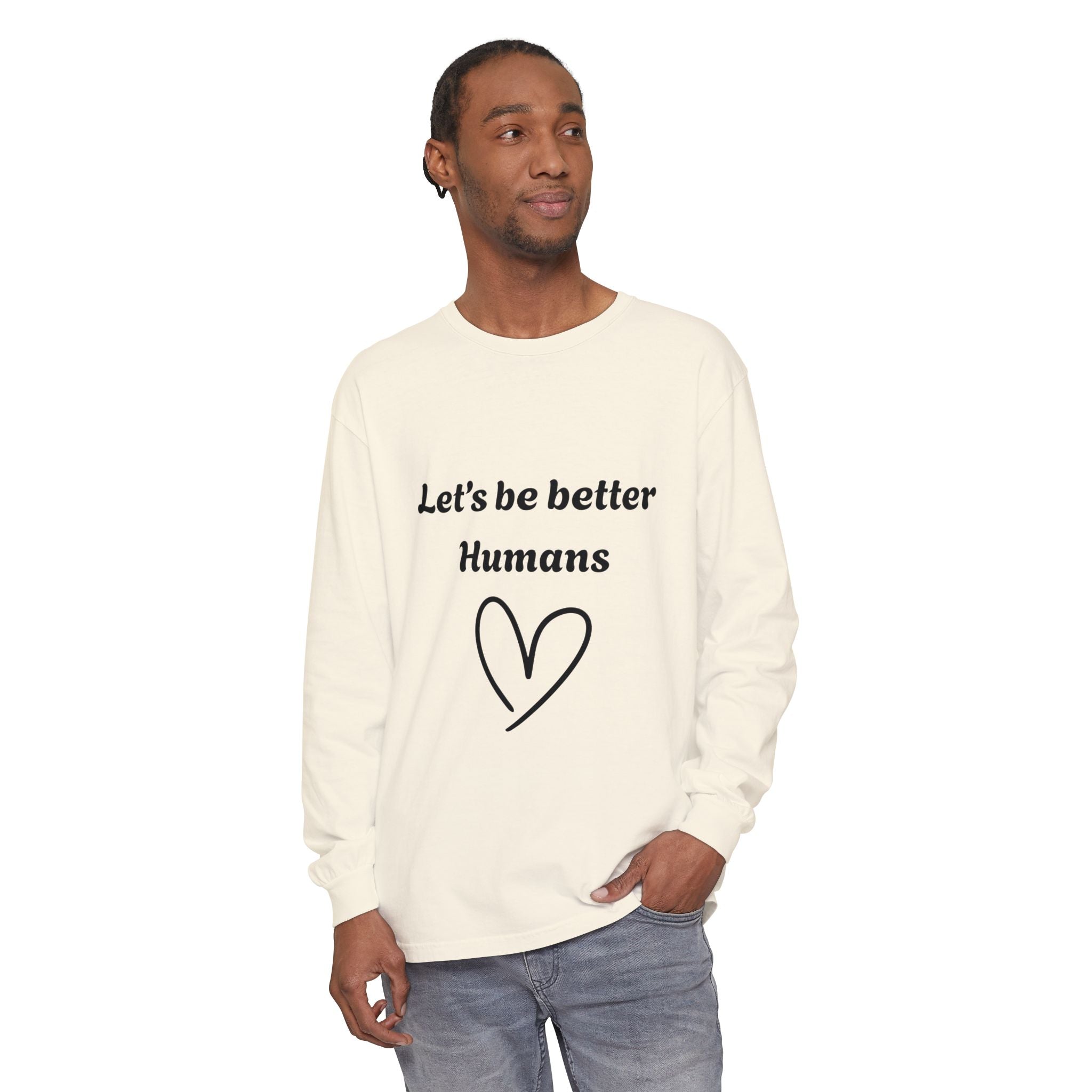 Better Human -Long Sleeve T-Shirt- blk print