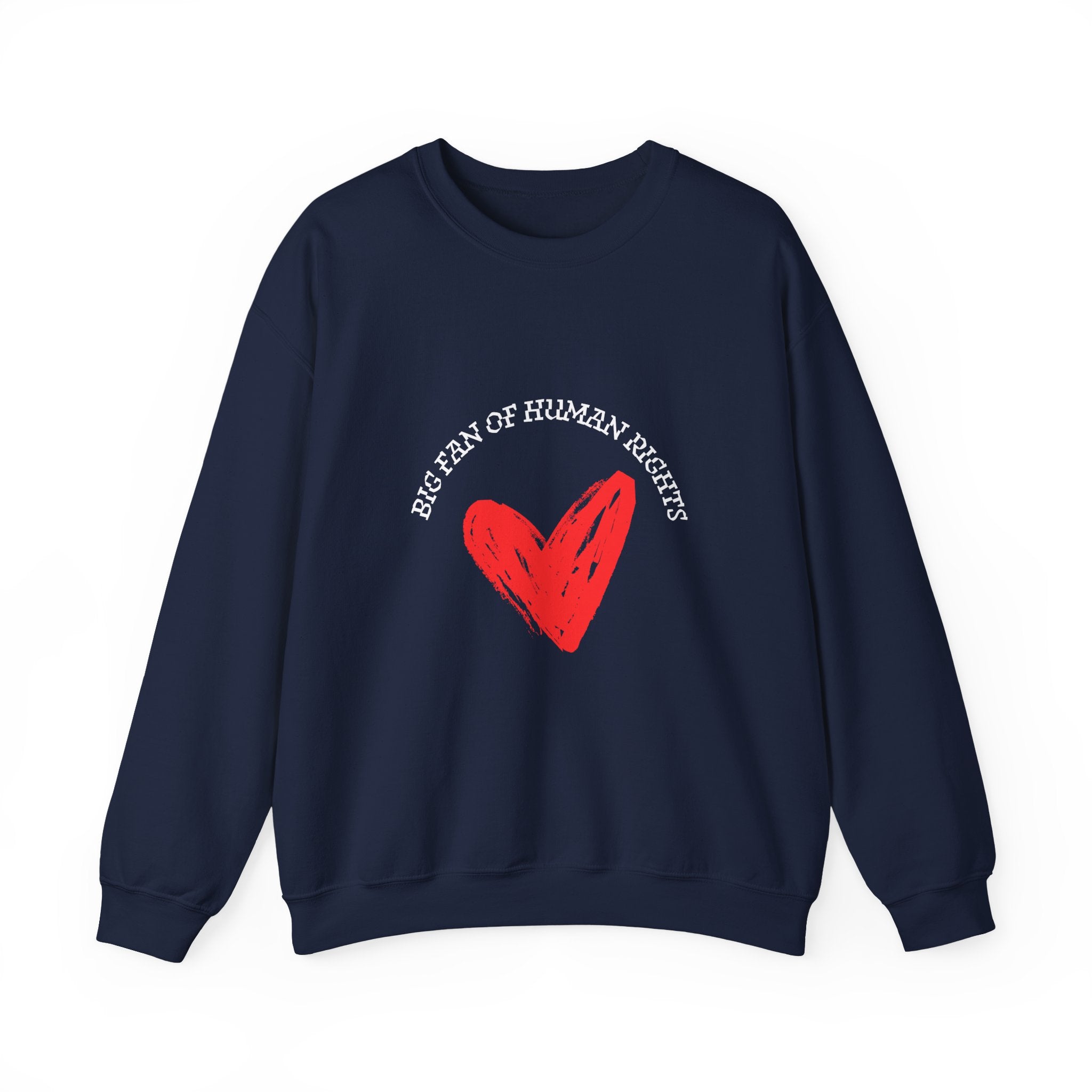 Fan of Human Rights Crewneck Sweatshirt-wht print