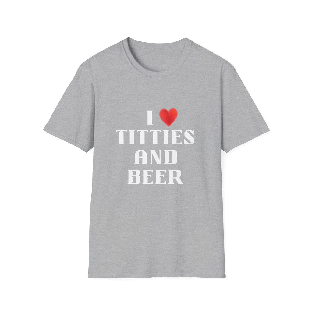 Love Titties and Beer Unisex Softstyle T-Shirt