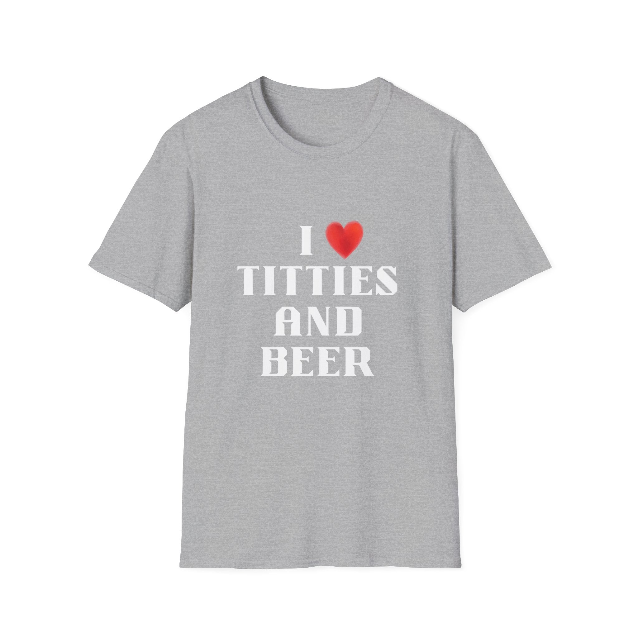 Love Titties and Beer Unisex Softstyle T-Shirt