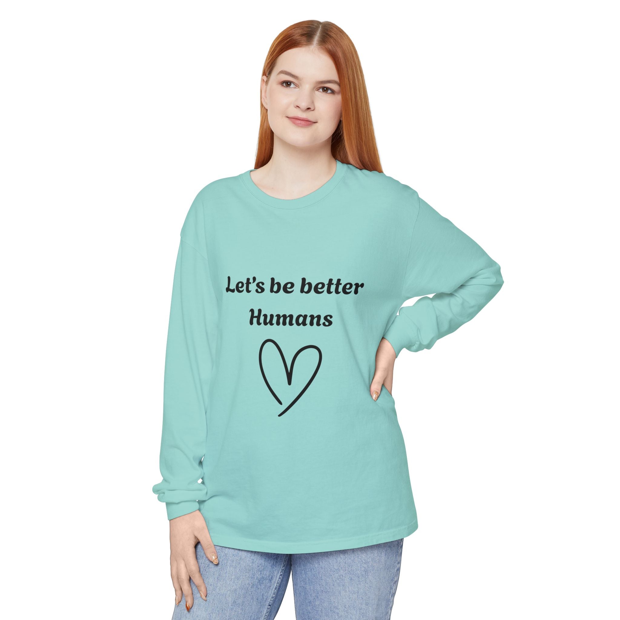 Better Human -Long Sleeve T-Shirt- blk print